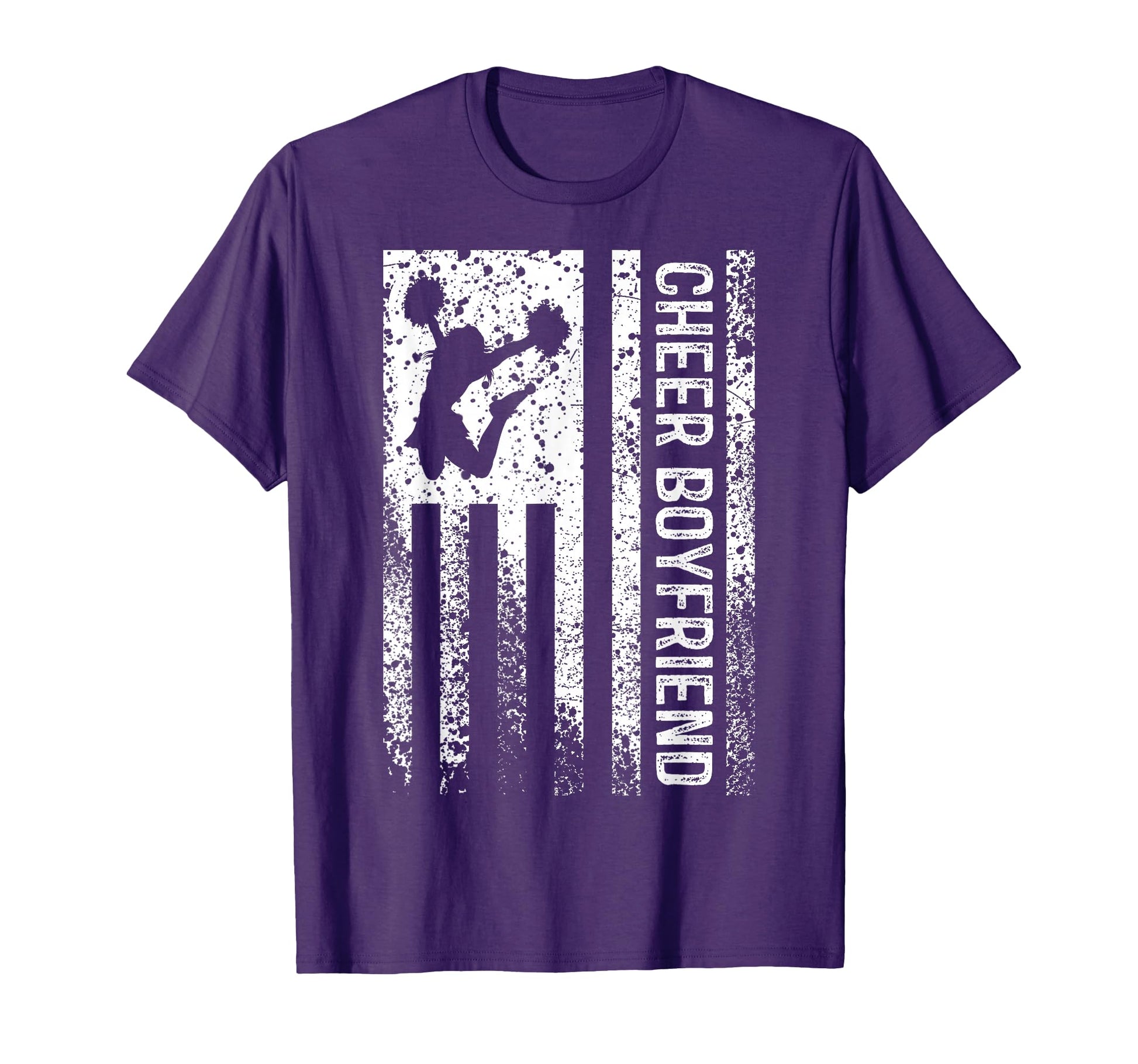 Cheer Boyfriend American Flag Bf T-Shirt - Novelty Apparel Unisex - T-Shirt, Sweatshirt, Hoodie