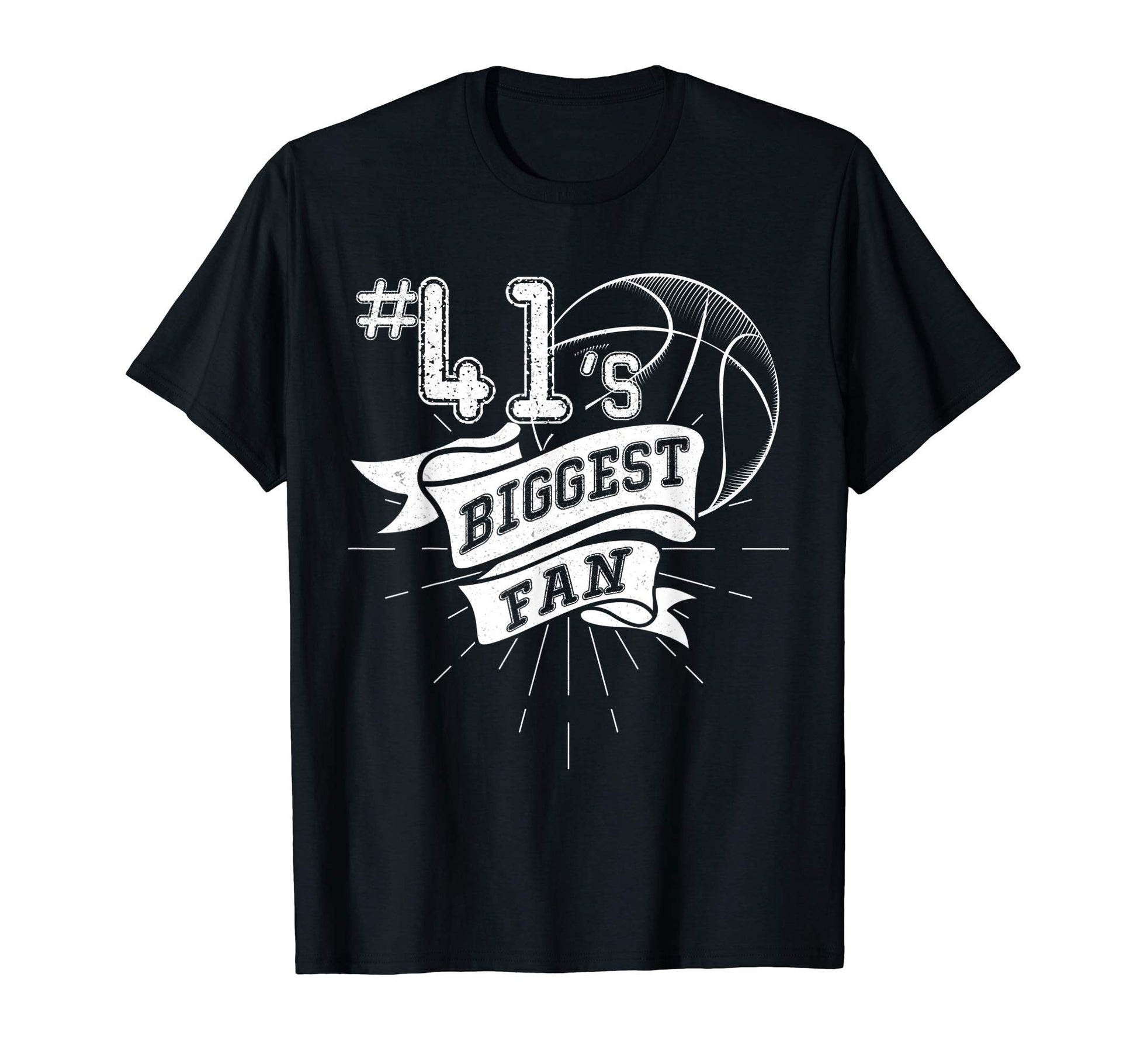 Biggest Fan Baseball Player Number 41 Dad T-Shirt - Novelty Apparel Unisex - T-Shirt, Sweatshirt, Hoodie