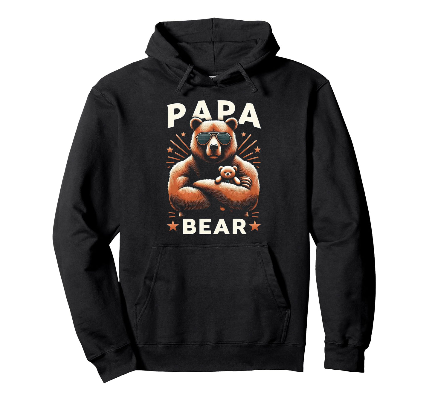 Papa Bear Funny Bears Animal Lover Hoodie - Custom Art Print for Adults - T-Shirt, Sweatshirt, Hoodie