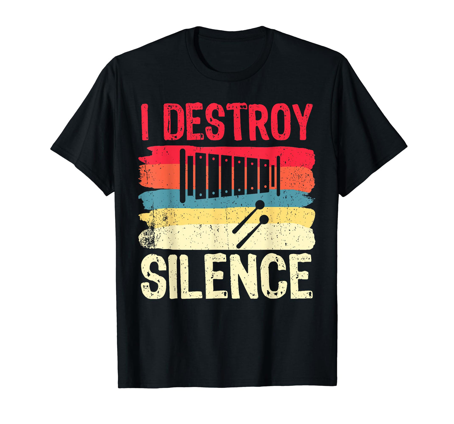 Funny Glockenspiel I Destroy Silence T-Shirt - Custom Art Print Unisex - T-Shirt, Sweatshirt, Hoodie