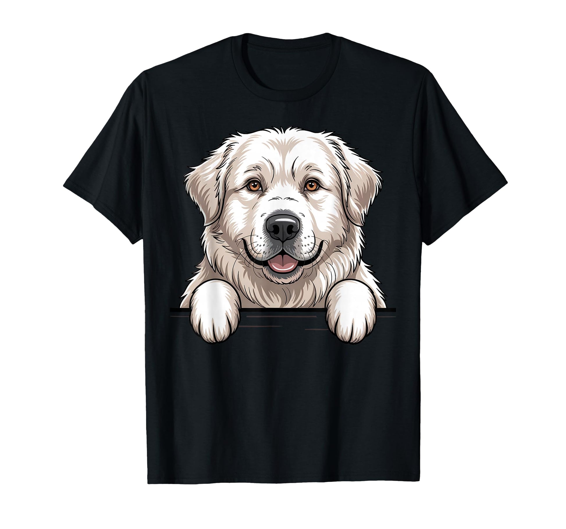 Great Pyrenees Funny Peeking Pocket T-Shirt - Unique Graphic Men Women - T-Shirt, Sweatshirt, Hoodie