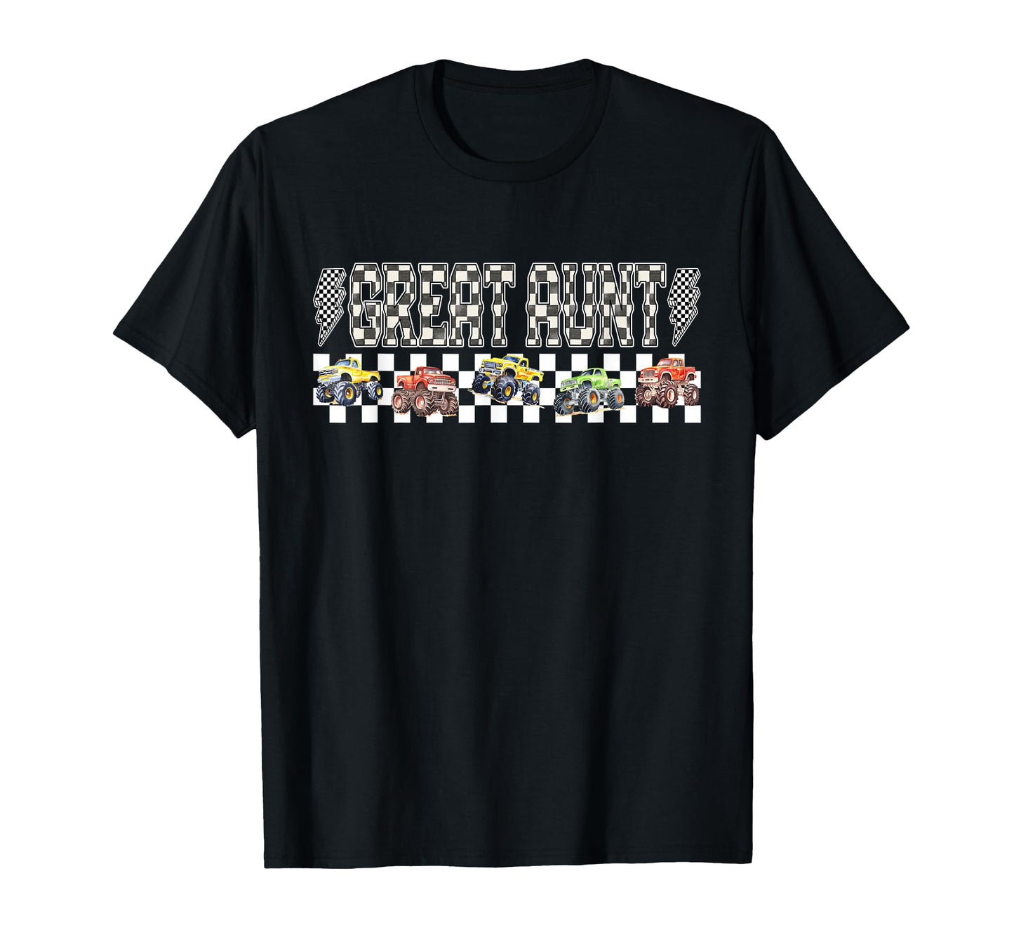 Great Aunt Monster Truck Family Crew T-Shirt - Trendy Graphic Men Women - T-Shirt, Sweatshirt, Hoodie