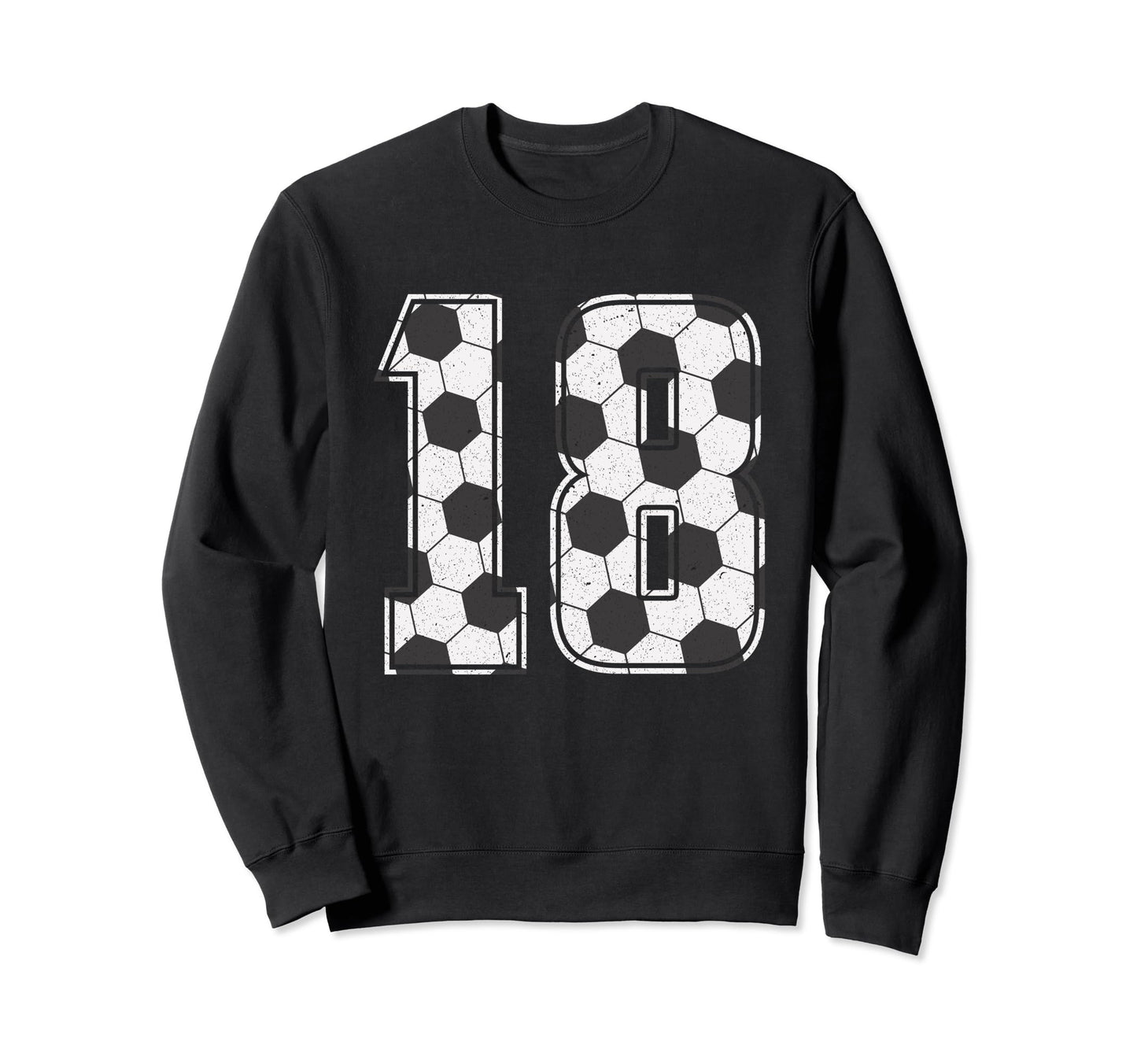 Soccer Player Number 18 Eighteen Soccer Sweatshirt - Unique Graphic Unisex - T-Shirt, Sweatshirt, Hoodie