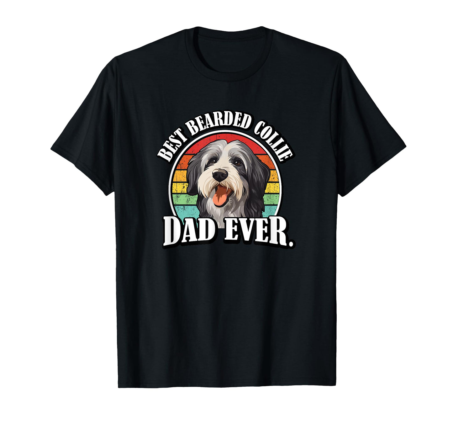Funny Dad Bearded Collie Lover T-Shirt - Minimalist Print Men Women - T-Shirt, Sweatshirt, Hoodie