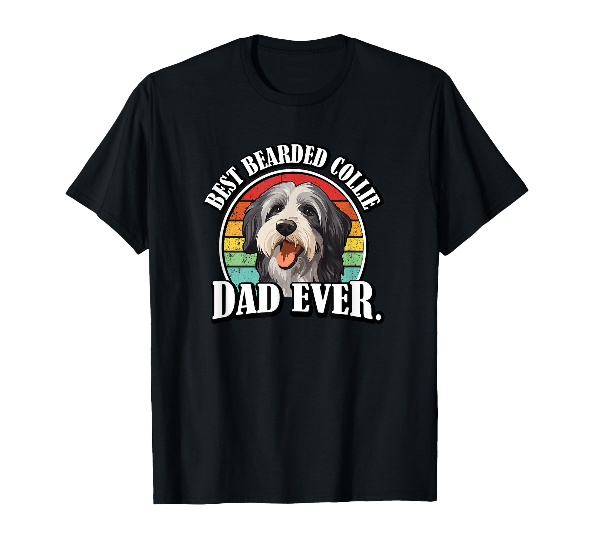 Funny Dad Bearded Collie Lover T-Shirt - Minimalist Print Men Women - T-Shirt, Sweatshirt, Hoodie