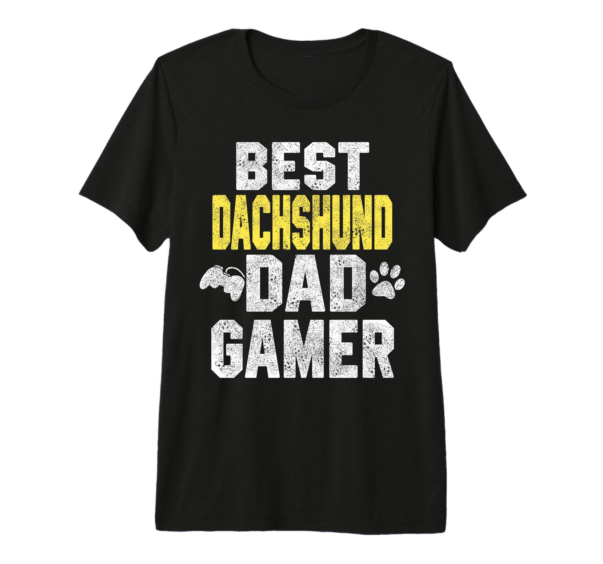 Best Dachshund Dad Gamer Funny Dog T-Shirt - Graphic Print for Adults - T-Shirt, Sweatshirt, Hoodie