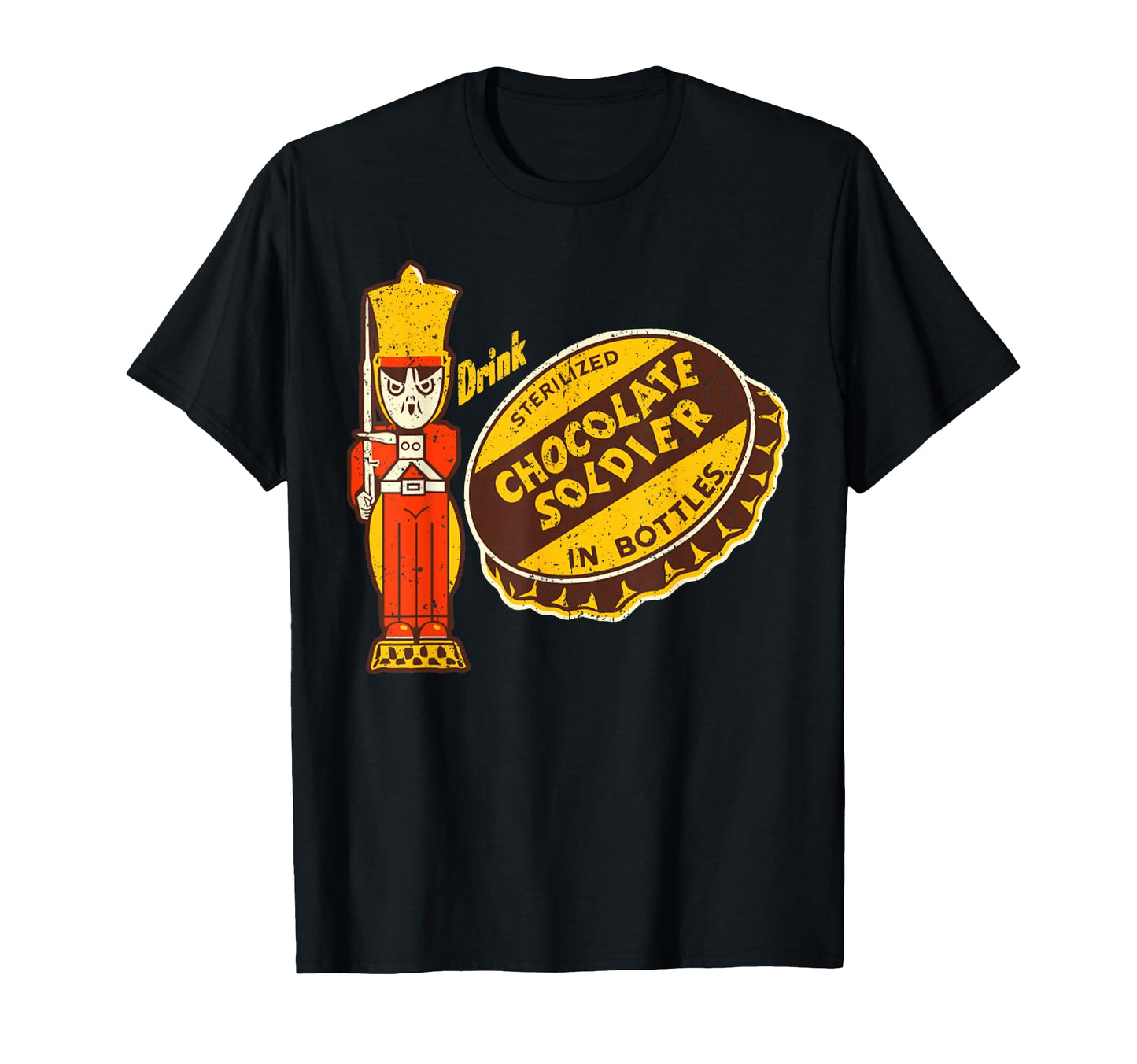 Drink Chocolate Soldier T-Shirt - Unique Graphic for Adults - T-Shirt, Sweatshirt, Hoodie