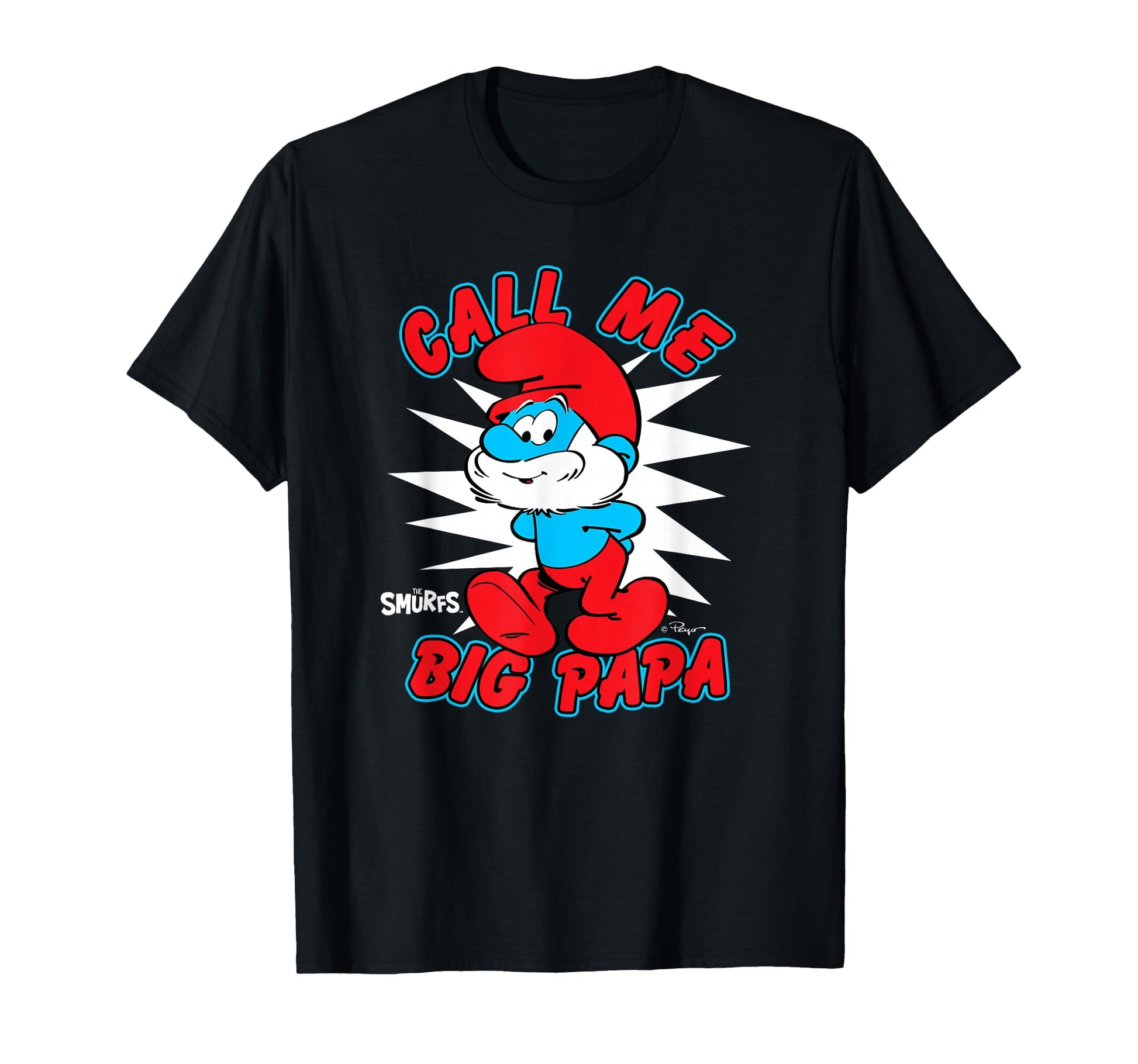 Smurfs Call Me Big Papa Smurf Cartoon T-Shirt - Aesthetic Graphic Unisex - T-Shirt, Sweatshirt, Hoodie