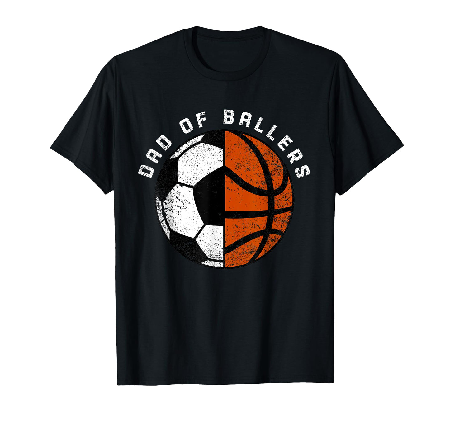 Dad Ballers Funny Soccer Basketball T-Shirt - Minimalist Print Men Women - T-Shirt, Sweatshirt, Hoodie