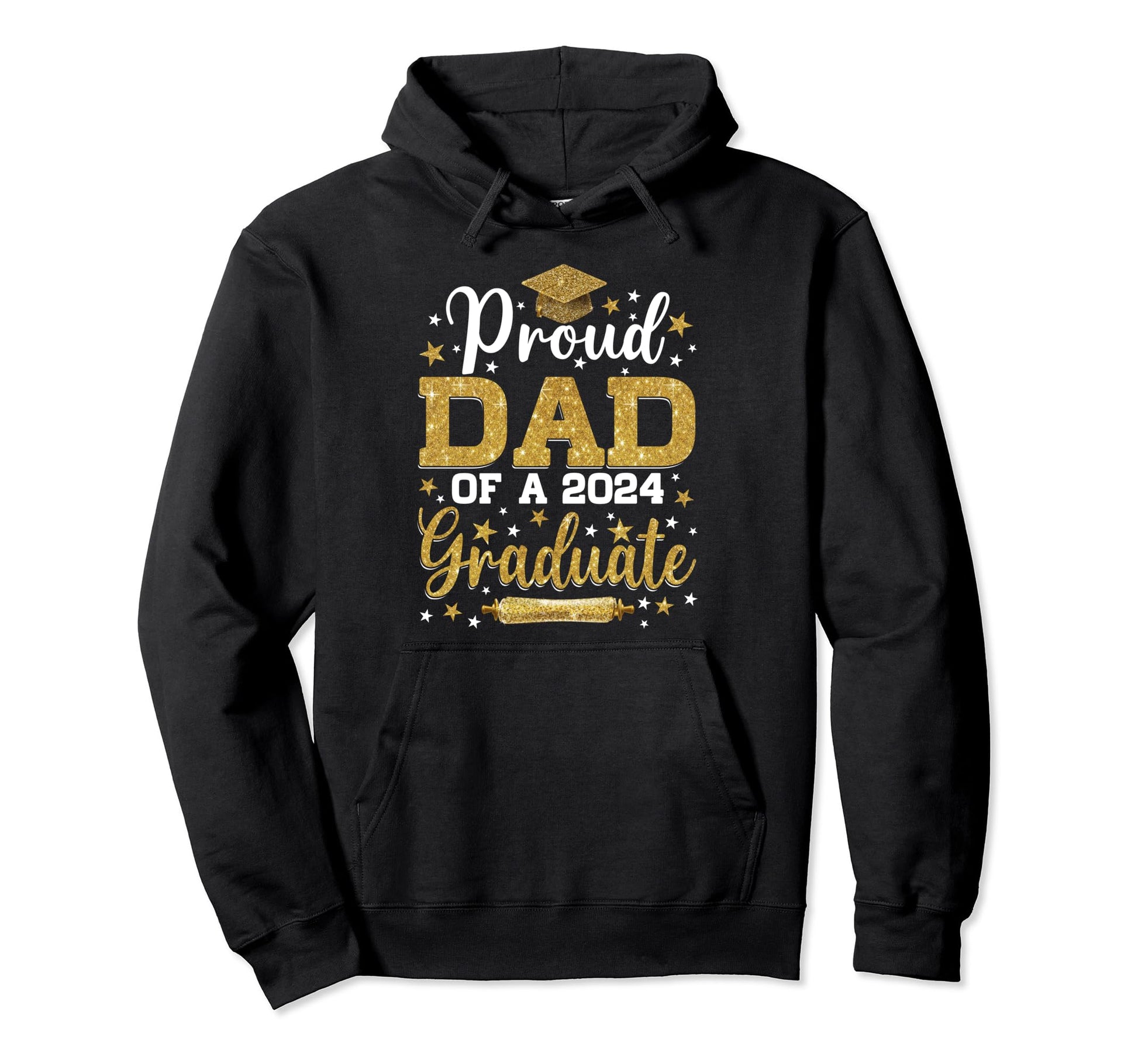 Proud Dad 2024 Graduate Senior Hoodie - Novelty Apparel Men Women - T-Shirt, Sweatshirt, Hoodie