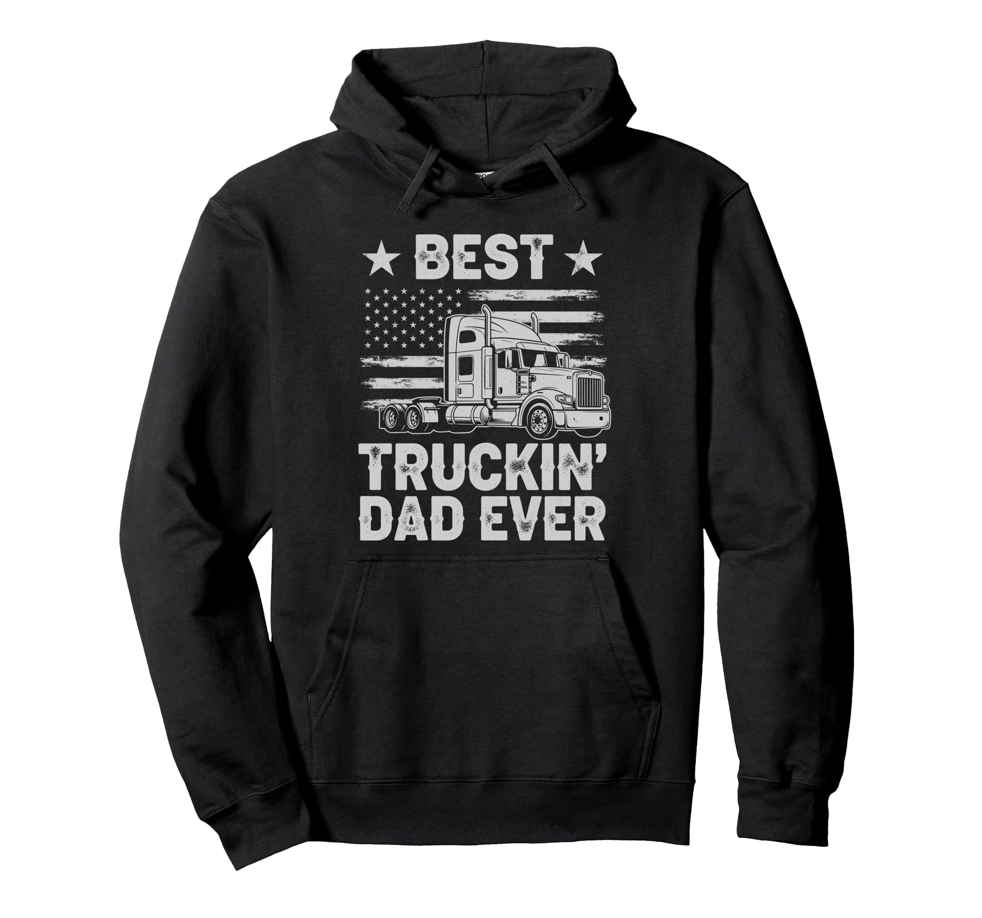 Best Truckin Dad Ever Funny Truck Hoodie - Aesthetic Graphic Men Women - T-Shirt, Sweatshirt, Hoodie