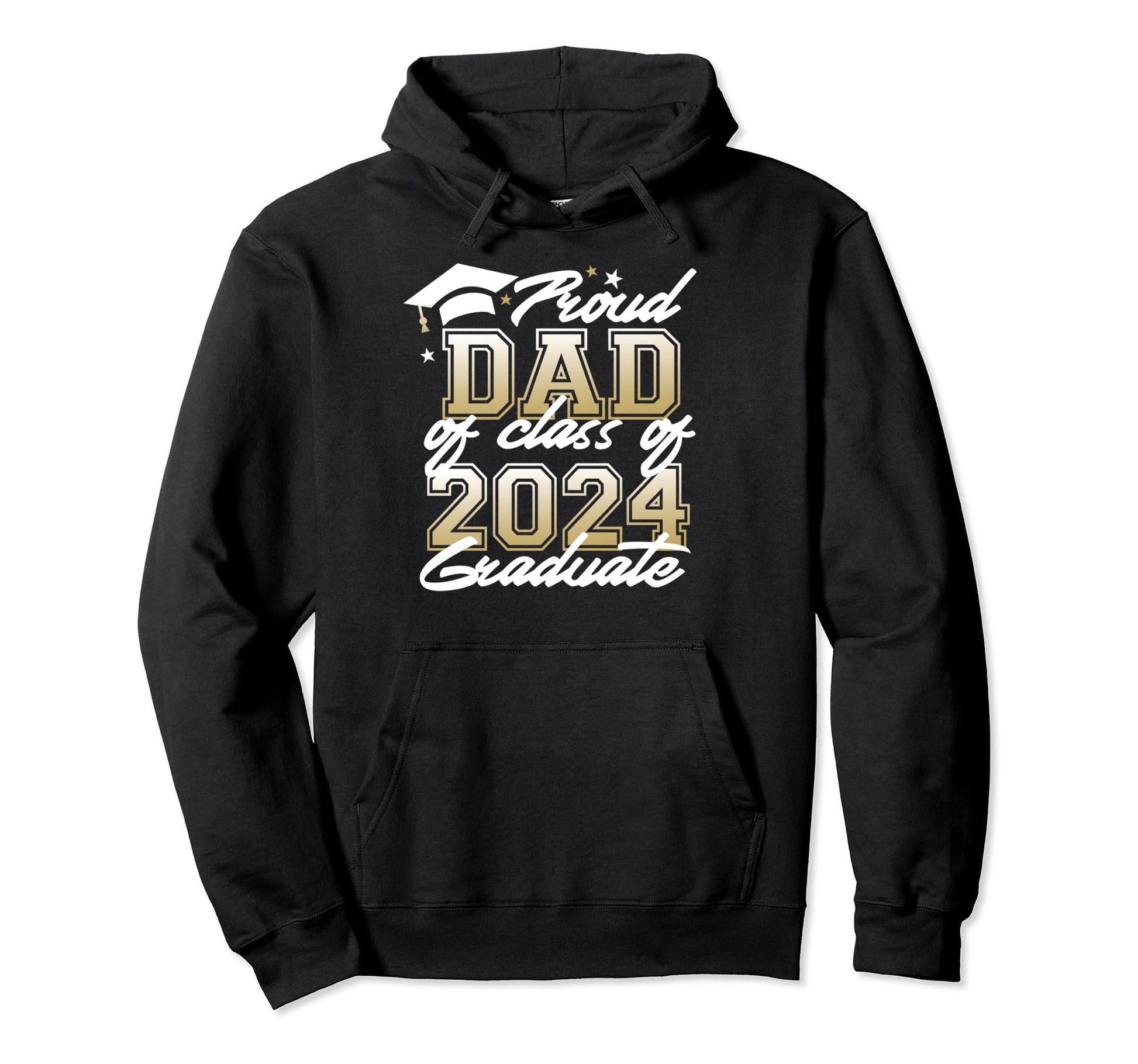 Proud Dad Class 2024 Graduate Senior Hoodie - Custom Art Print Unisex - T-Shirt, Sweatshirt, Hoodie