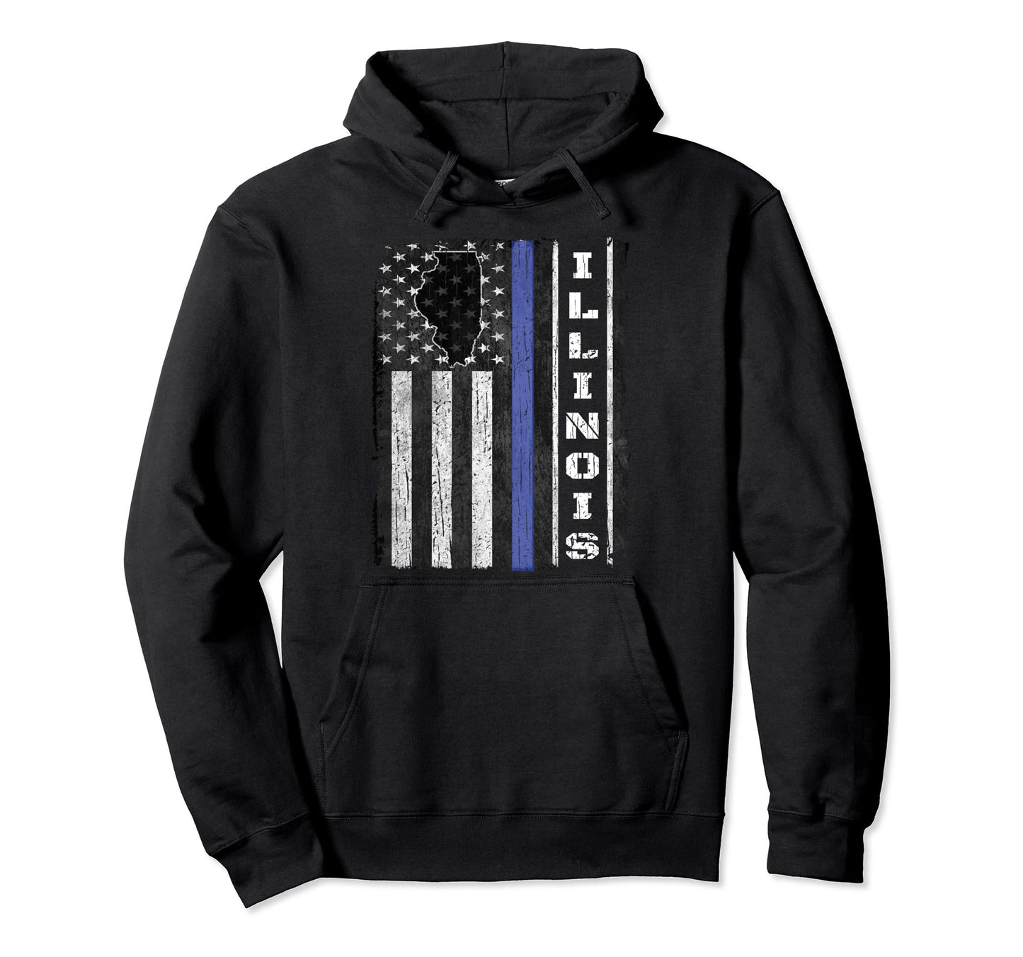 Illinois Thin Blue Line Police Week Hoodie - Streetwear Style for Adults - T-Shirt, Sweatshirt, Hoodie