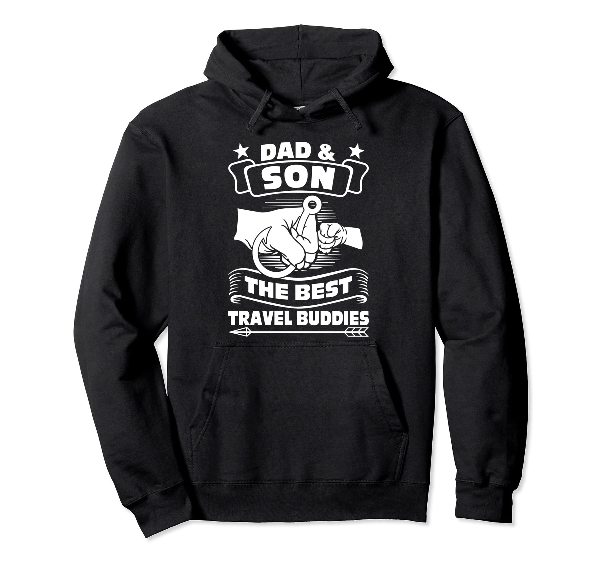 Dad Son Best Travel Buddies Dad Son Hoodie - Fun Novelty Design for Adults - T-Shirt, Sweatshirt, Hoodie