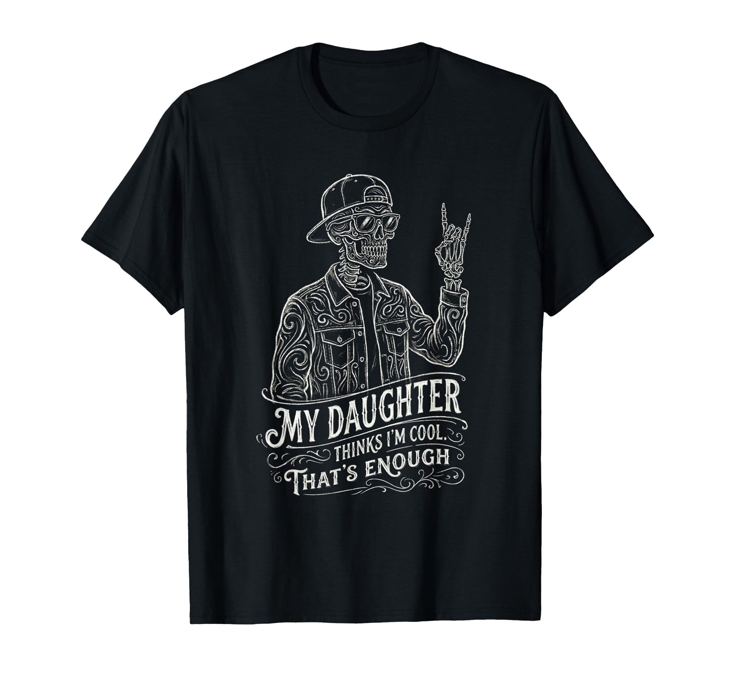 Skeleton Dad Daughter Matching T-Shirt - Fun Novelty Design Men Women - T-Shirt, Sweatshirt, Hoodie