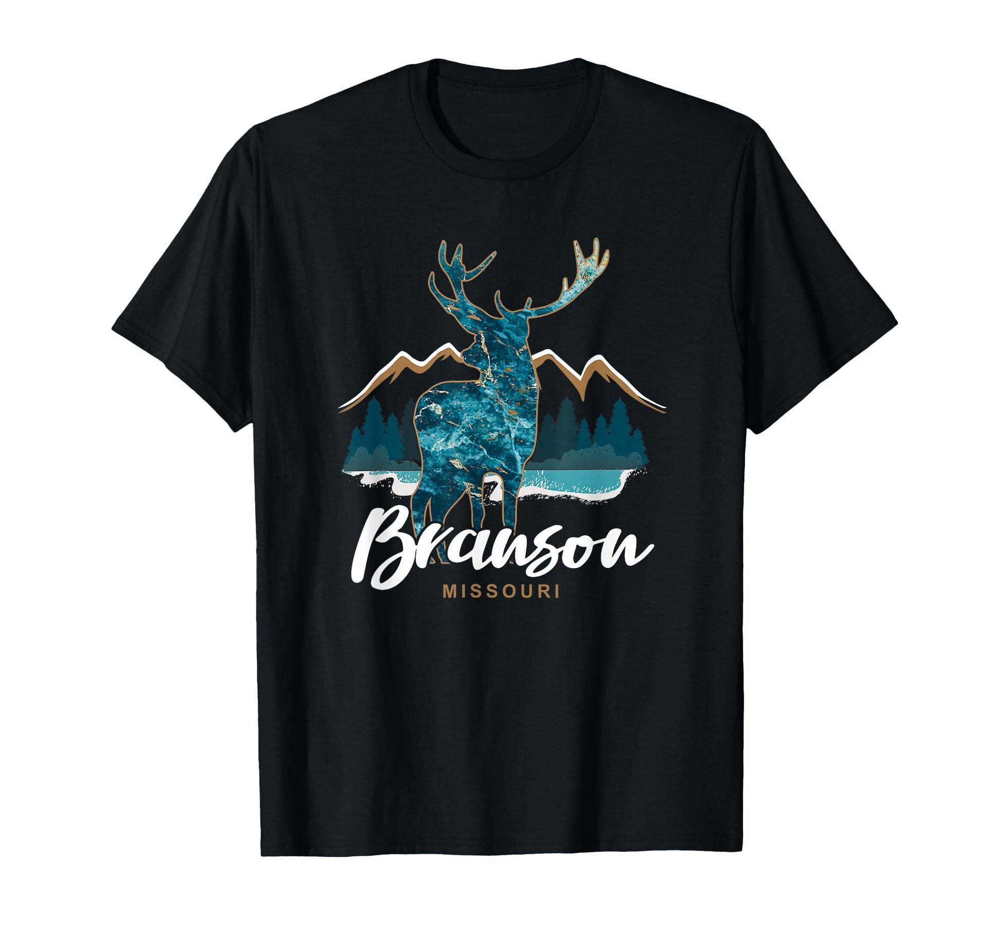 Branson Missouri Usa Mountains Lake T-Shirt - Trendy Graphic for Adults - T-Shirt, Sweatshirt, Hoodie