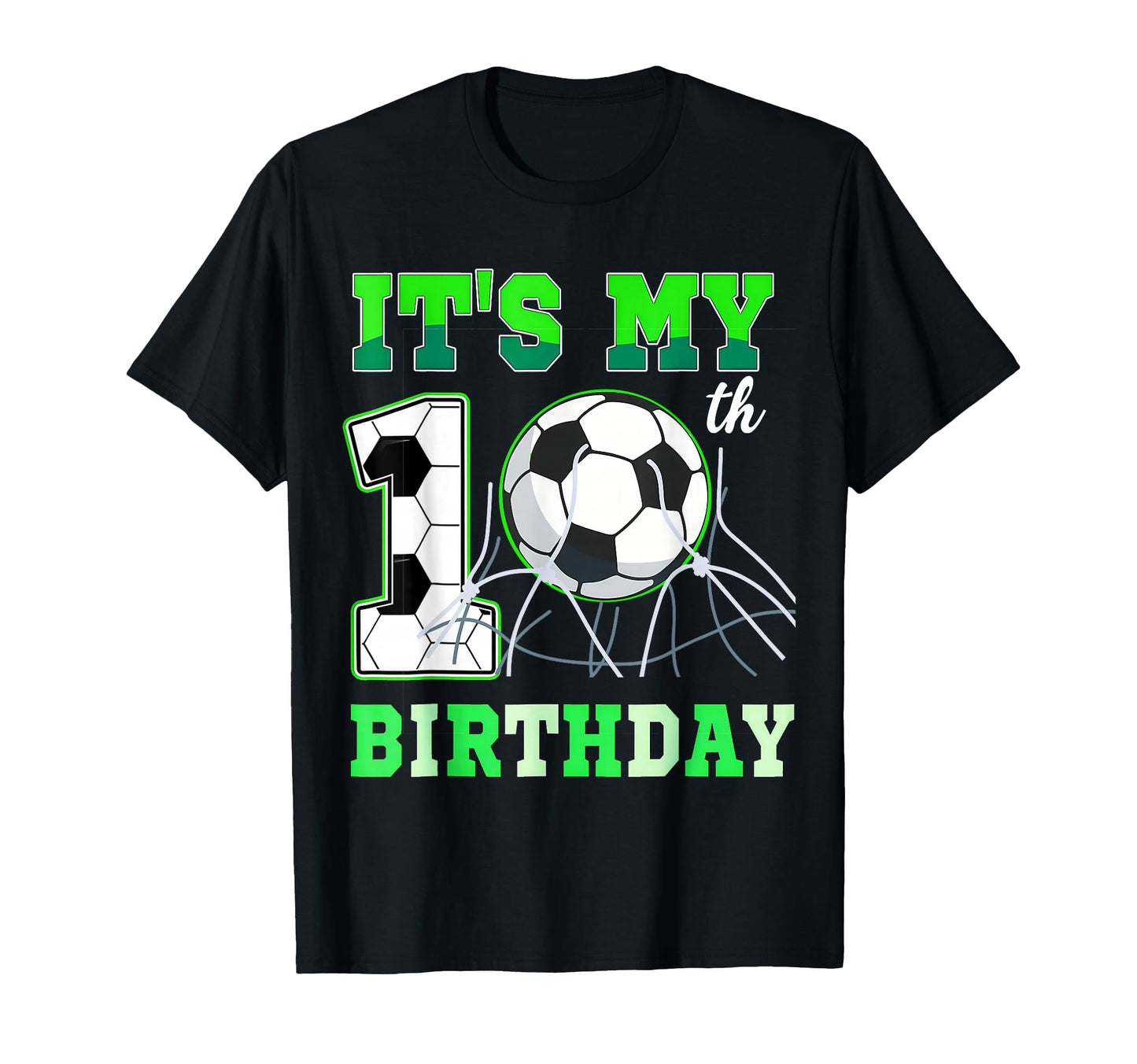 Its My 10Th Soccer Bday Party Ten Years T-Shirt - Graphic Print Men Women - T-Shirt, Sweatshirt, Hoodie