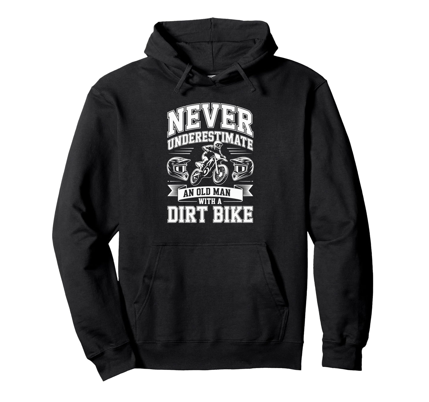 Veteran Motorcycle Racers Conquer Hoodie - Novelty Apparel for Adults - T-Shirt, Sweatshirt, Hoodie
