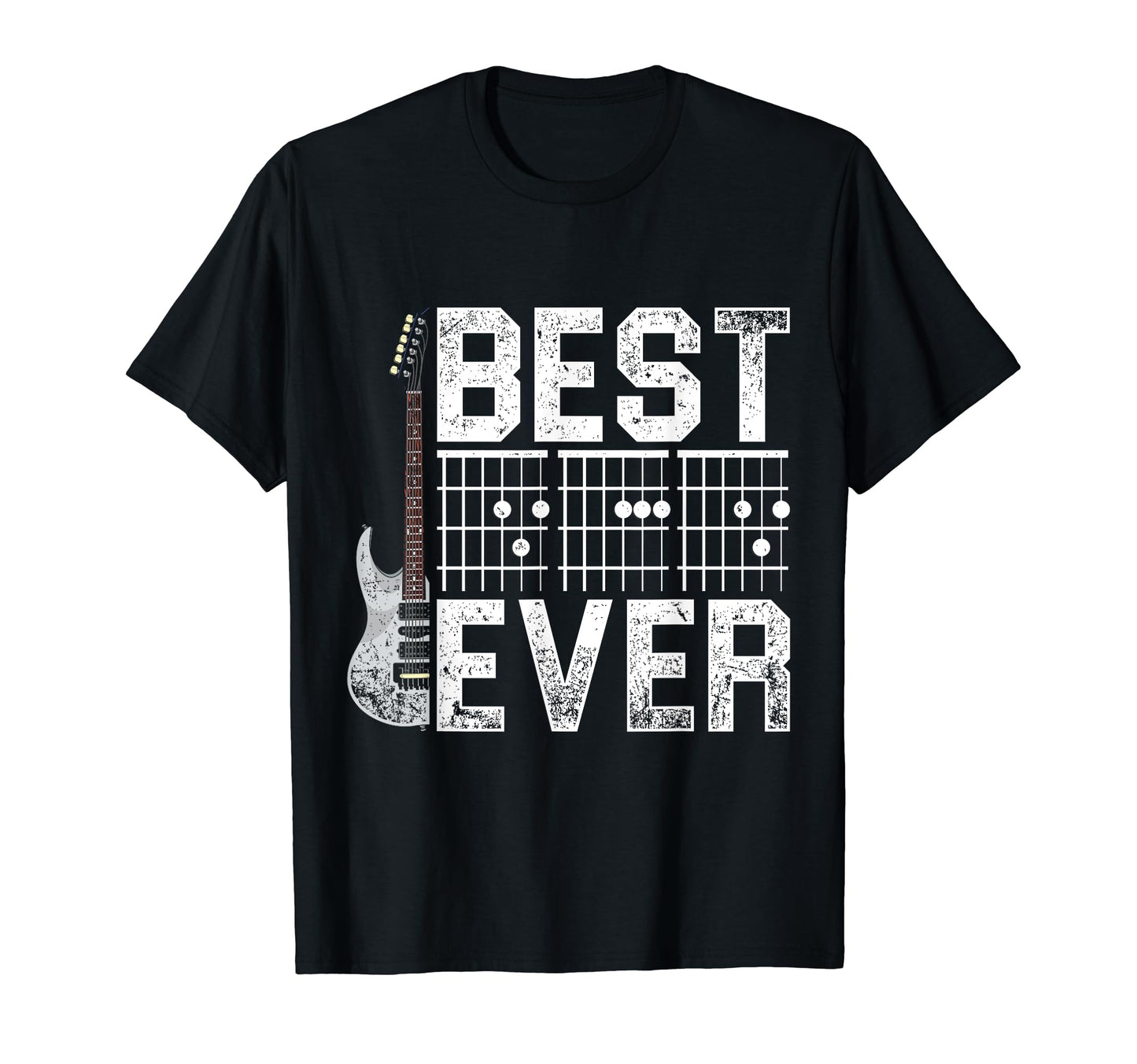 Best Dad Ever Funny Musician Guitar T-Shirt - Minimalist Print Men Women - T-Shirt, Sweatshirt, Hoodie