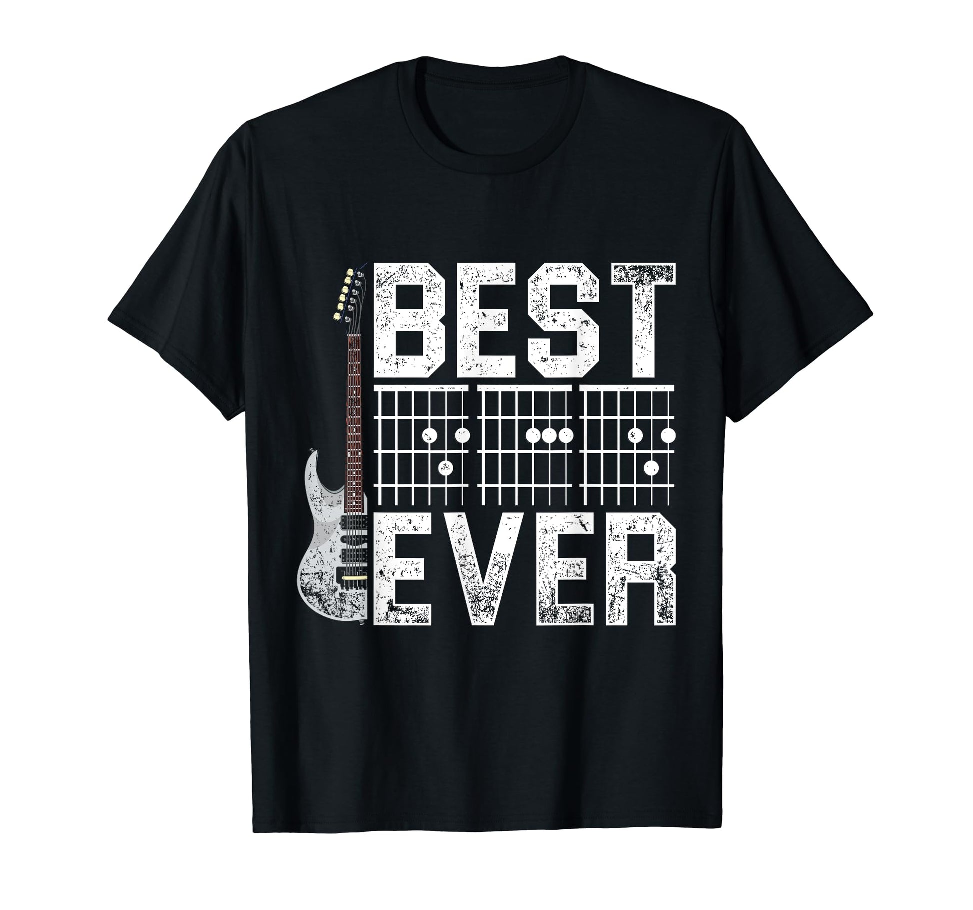 Best Dad Ever Funny Musician Guitar T-Shirt - Minimalist Print Men Women - T-Shirt, Sweatshirt, Hoodie