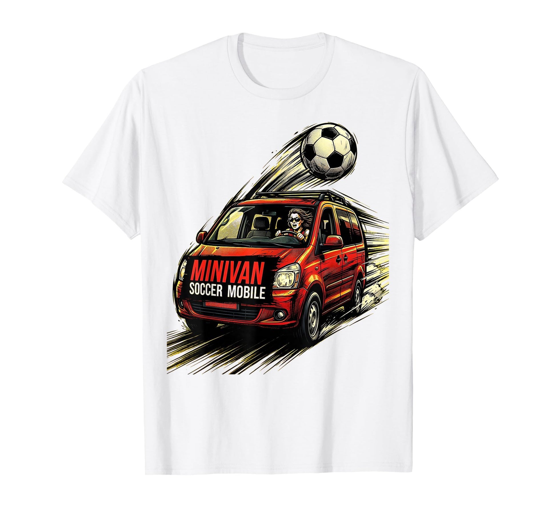 Minivan Soccer Mobile Funny Soccer Mom T-Shirt - Novelty Apparel Men Women - T-Shirt, Sweatshirt, Hoodie