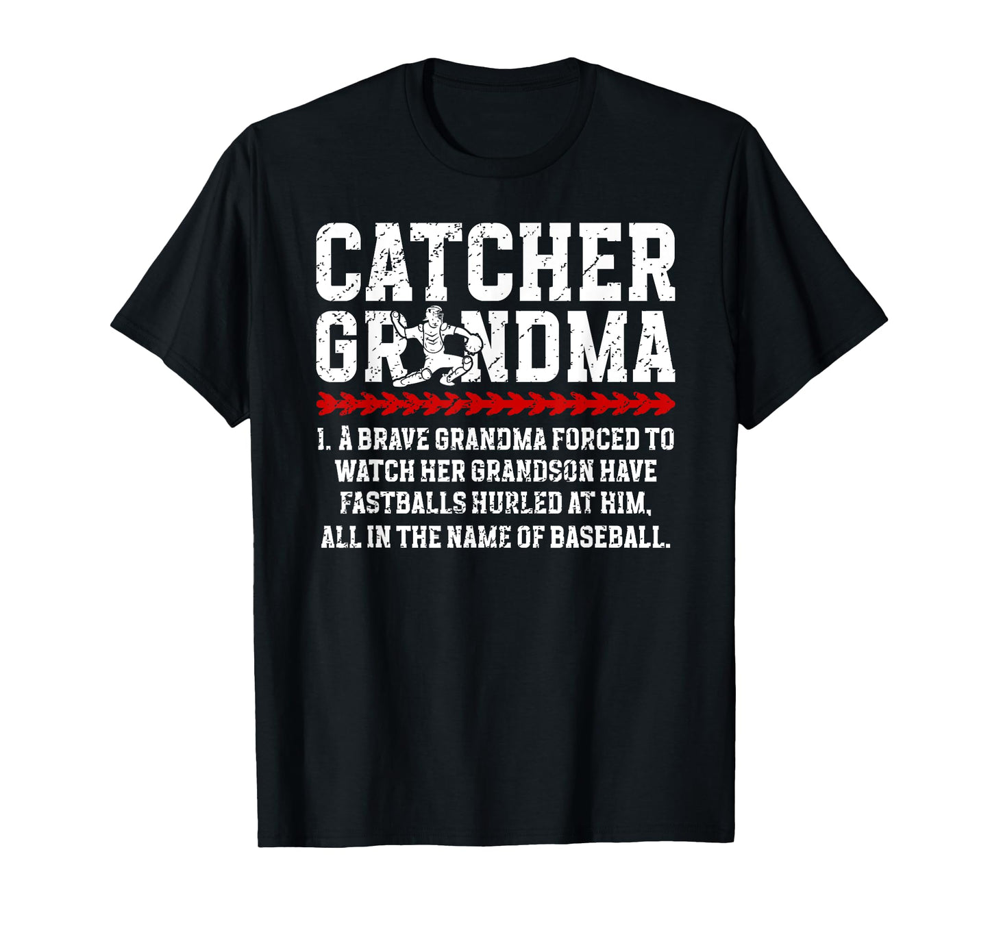 Baseball Catcher Grandma Baseball T-Shirt - Custom Art Print Men Women - T-Shirt, Sweatshirt, Hoodie
