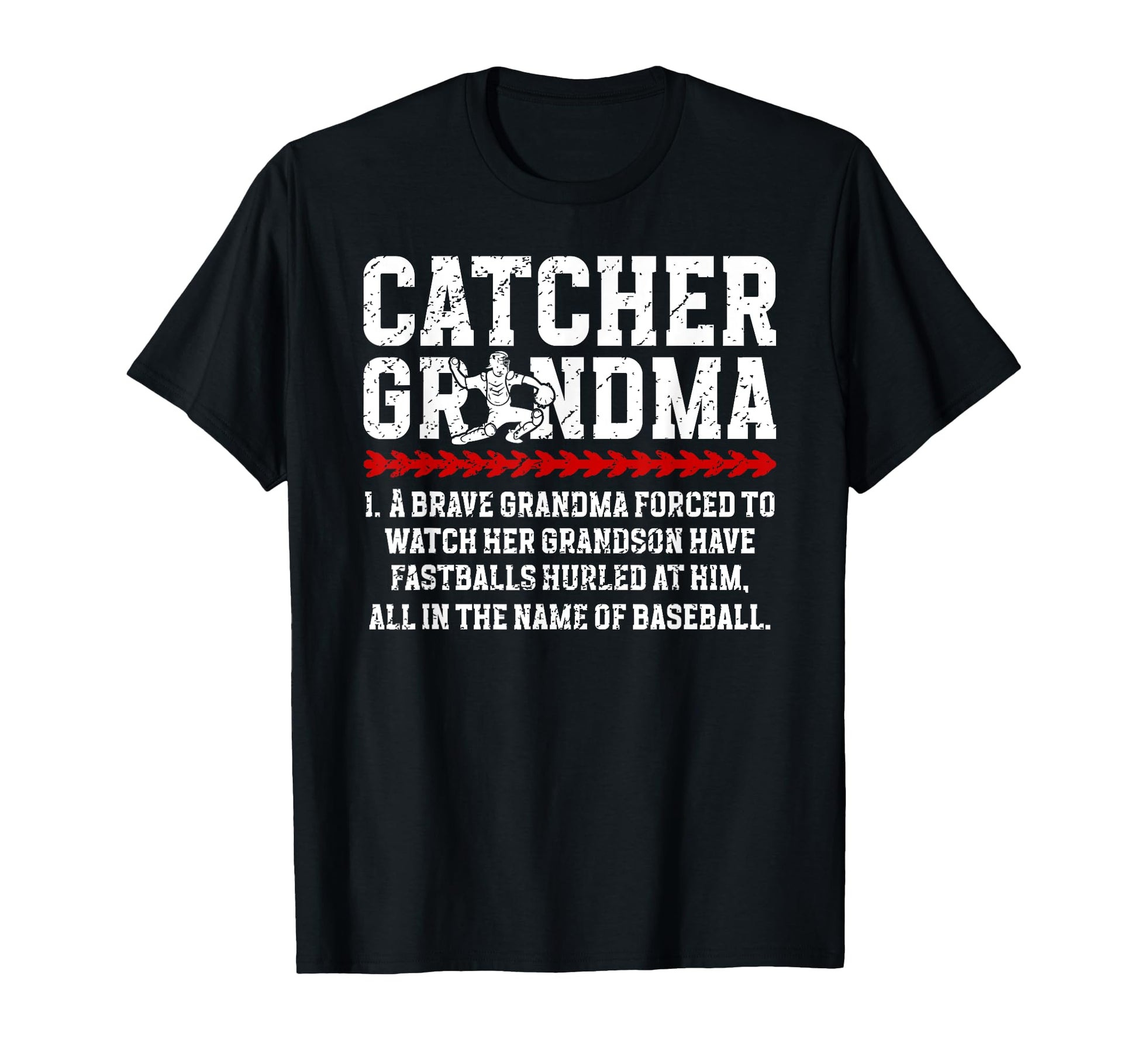 Baseball Catcher Grandma Baseball T-Shirt - Custom Art Print Men Women - T-Shirt, Sweatshirt, Hoodie