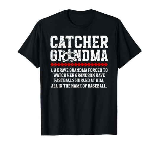 Baseball Catcher Grandma Baseball T-Shirt - Custom Art Print Men Women - T-Shirt, Sweatshirt, Hoodie