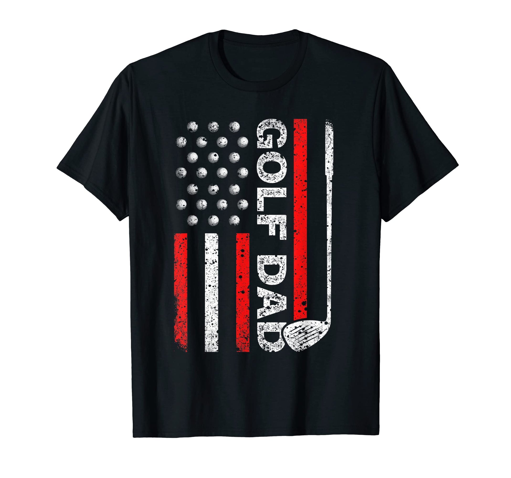 Golf Dad American Flag Dad Golf T-Shirt - Novelty Apparel for Adults - T-Shirt, Sweatshirt, Hoodie