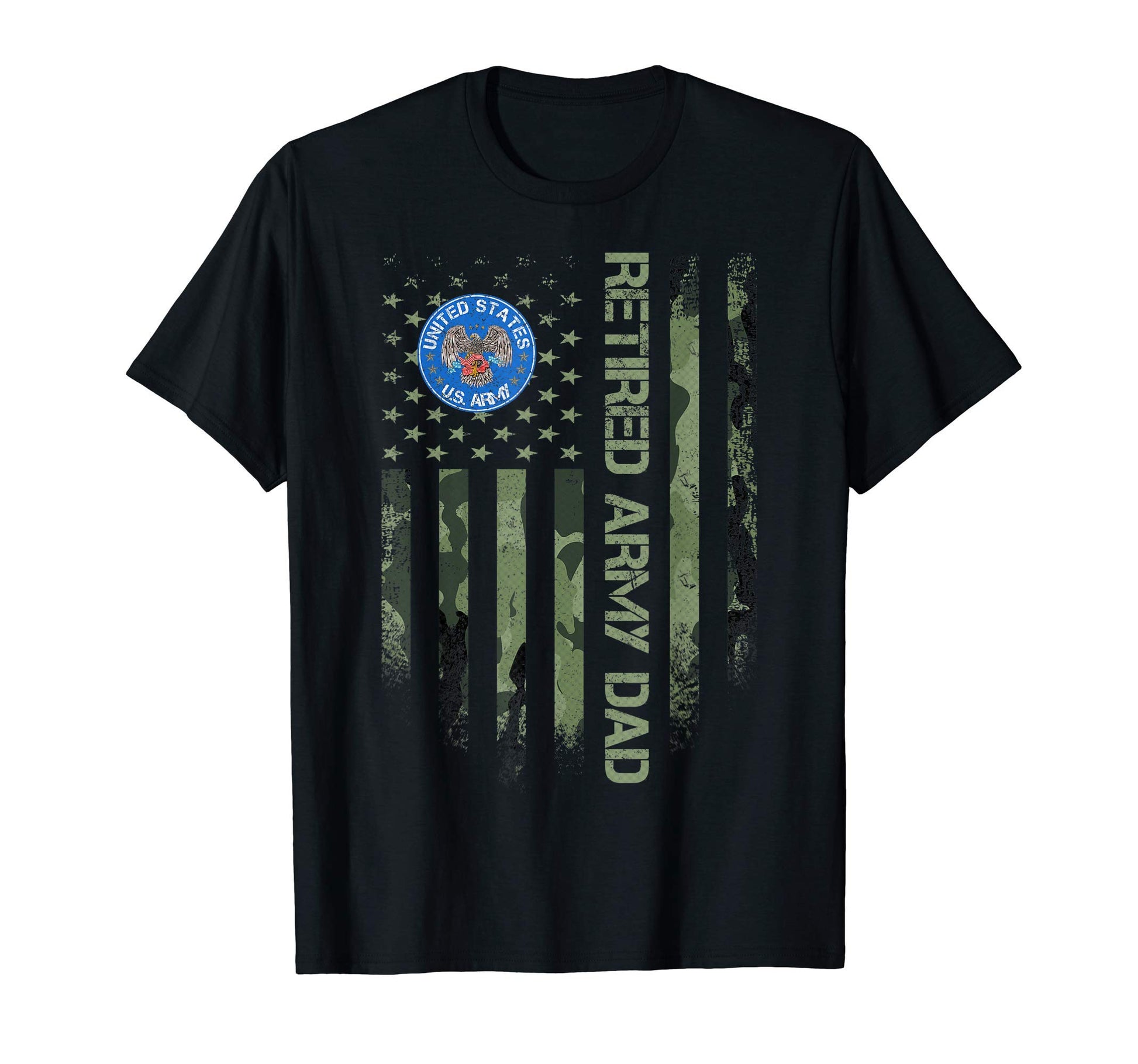Usa American Camo Flag Retired Us T-Shirt - Minimalist Print for Adults - T-Shirt, Sweatshirt, Hoodie