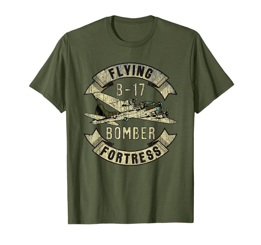B 17 Bomber Ww2 Plane Aviation Airplane T-Shirt - Trendy Graphic Unisex - T-Shirt, Sweatshirt, Hoodie