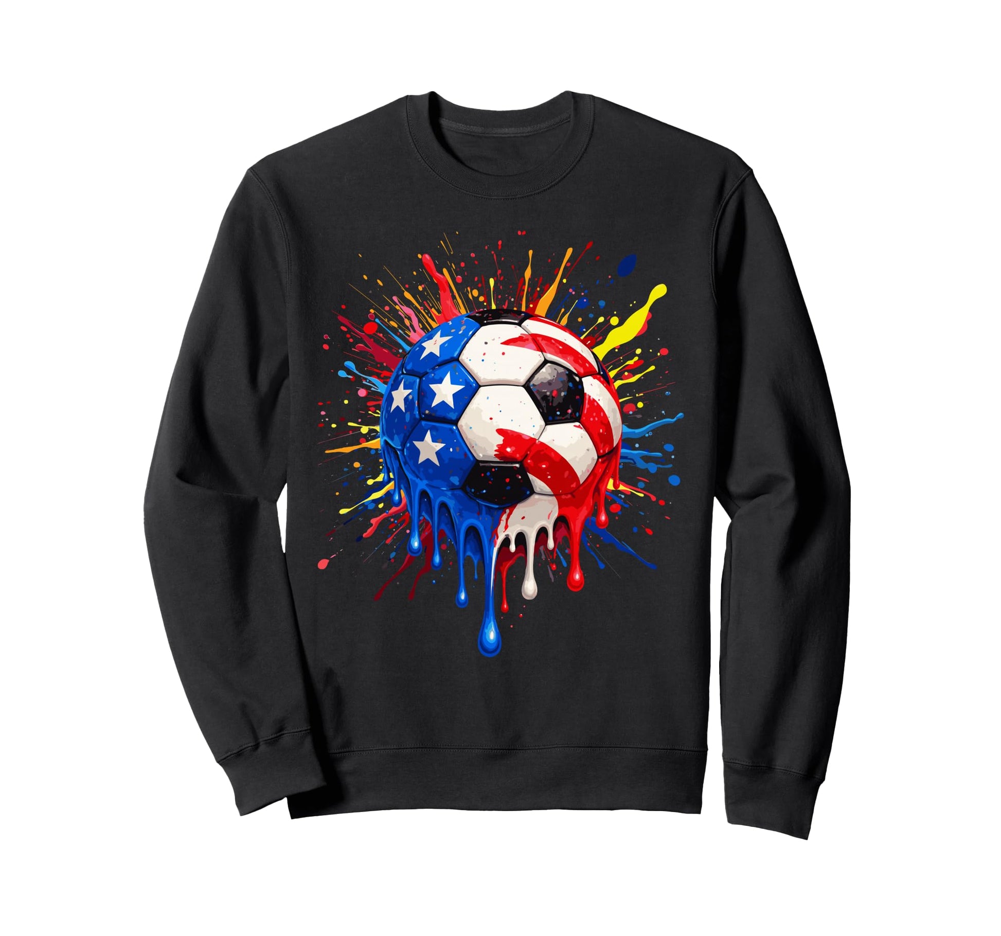 4Th July Funny Soccer Drip Sweatshirt - Aesthetic Graphic Men Women - T-Shirt, Sweatshirt, Hoodie