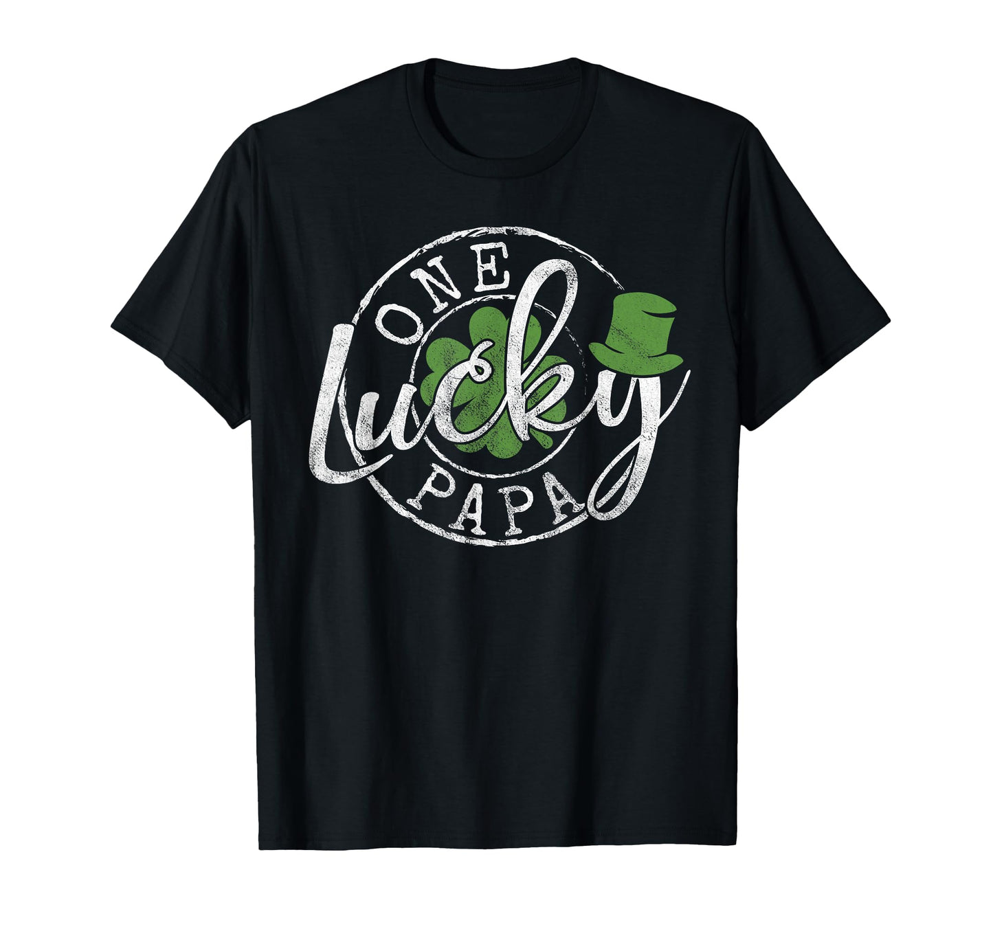 One Lucky Papa Funny Father Irish T-Shirt - Minimalist Print for Adults - T-Shirt, Sweatshirt, Hoodie