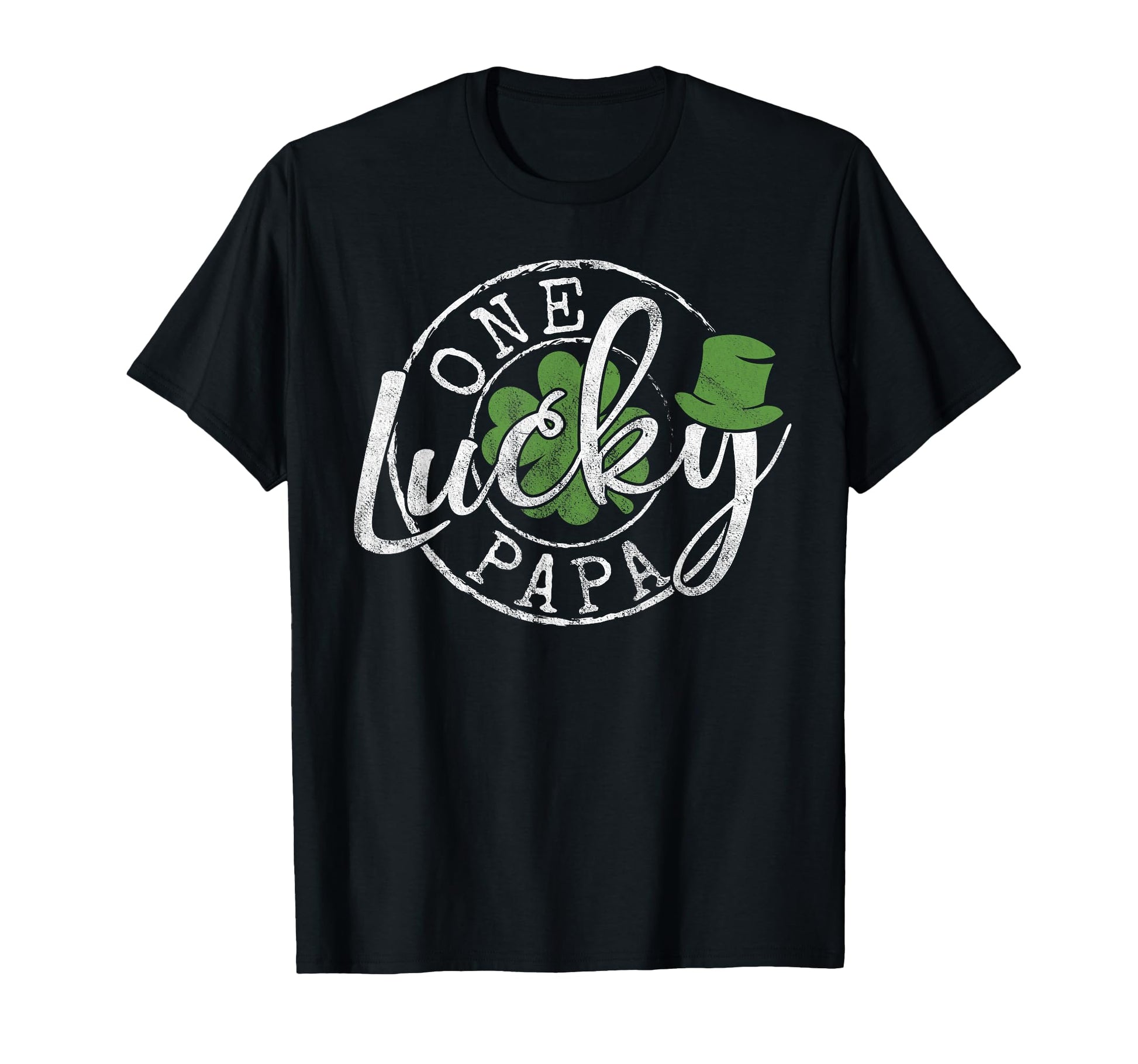 One Lucky Papa Funny Father Irish T-Shirt - Minimalist Print for Adults - T-Shirt, Sweatshirt, Hoodie