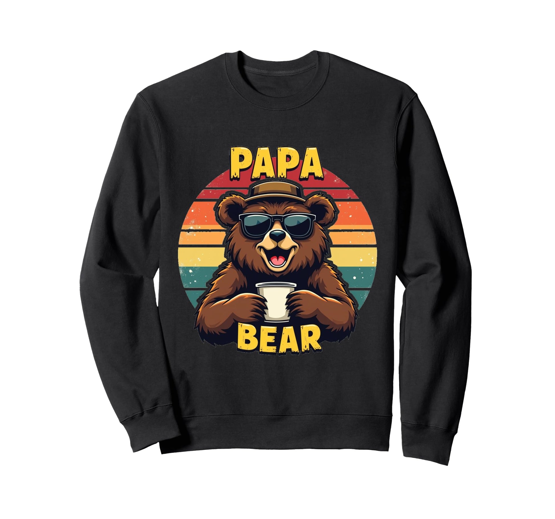 Papa Bear Fathers Day Funny Dad Daddy Sweatshirt - Graphic Print Men Women - T-Shirt, Sweatshirt, Hoodie