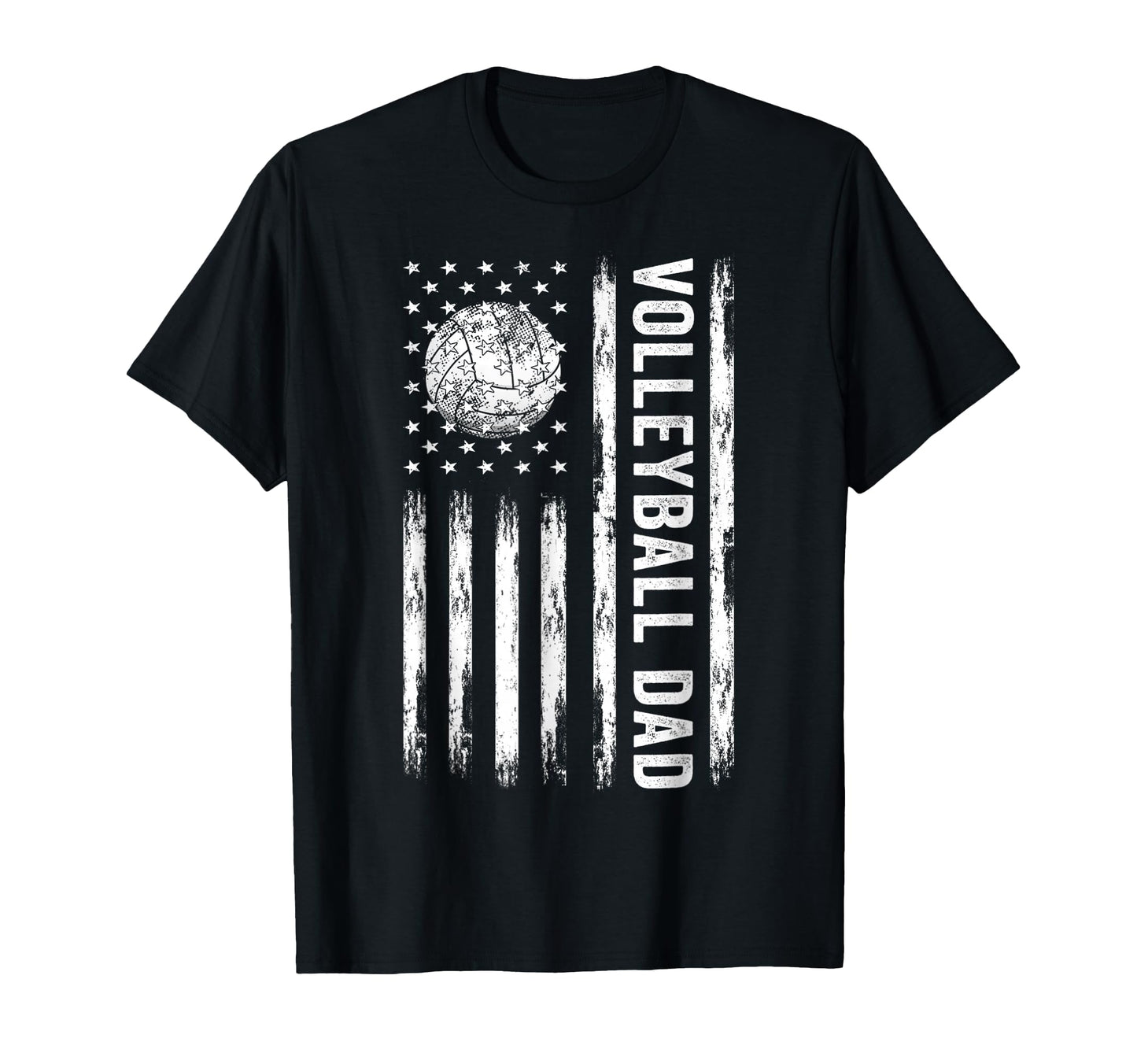 Usa Flag Volleyball Dad Fathers Day T Sweatshirt - Custom Art Print Unisex - T-Shirt, Sweatshirt, Hoodie