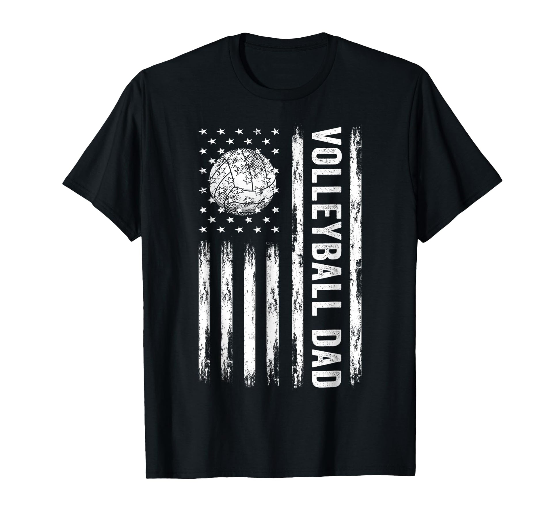 Usa Flag Volleyball Dad Fathers Day T Sweatshirt - Custom Art Print Unisex - T-Shirt, Sweatshirt, Hoodie