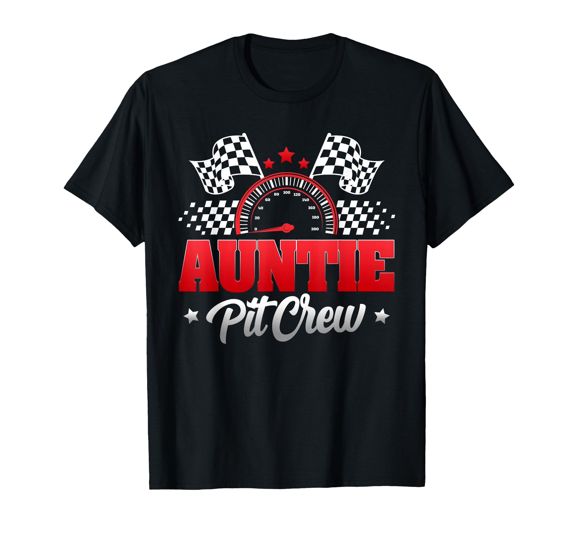 Auntie Pit Crew Race Car Birthday T-Shirt - Novelty Apparel Men Women - T-Shirt, Sweatshirt, Hoodie