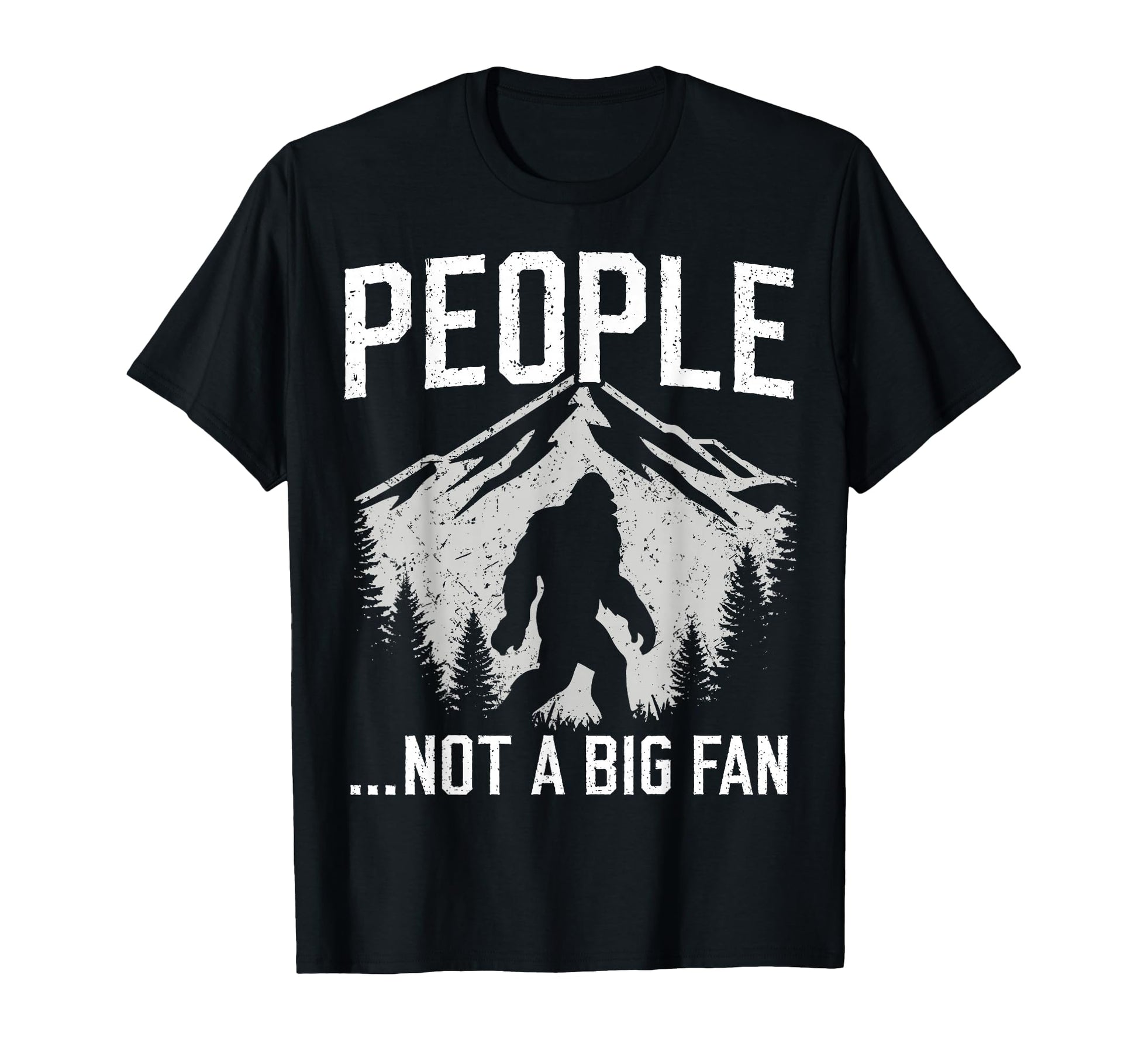 Funny Introvert Bigfoot People Not T-Shirt - Minimalist Print Men Women - T-Shirt, Sweatshirt, Hoodie