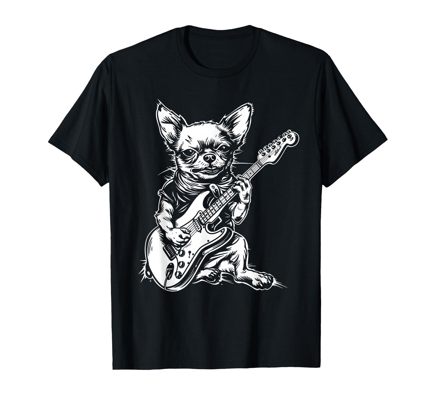 Funny Chihuahua Dog Playing Electric T-Shirt - Fun Novelty Design Unisex - T-Shirt, Sweatshirt, Hoodie
