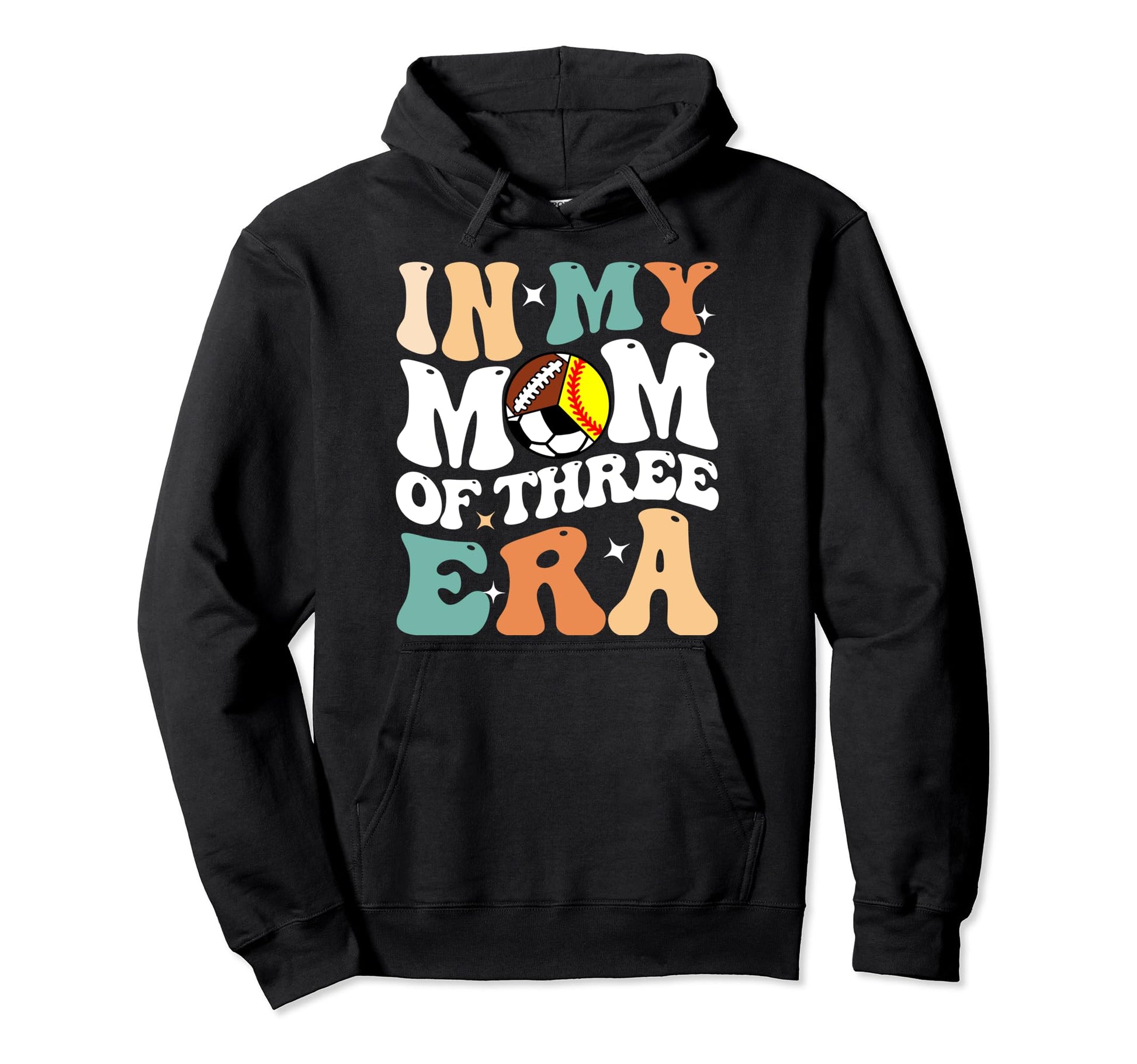 My Mom Three Era Funny Softball Soccer Hoodie - Graphic Print Men Women - T-Shirt, Sweatshirt, Hoodie
