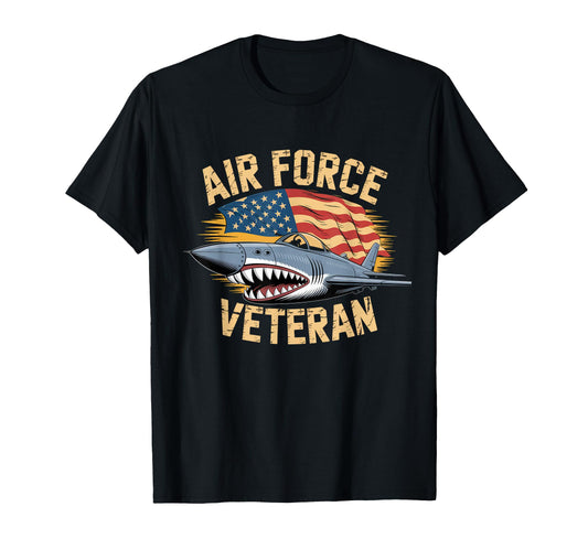 Air Force Veteran Us American Flag Dad T-Shirt - Trendy Graphic Unisex - T-Shirt, Sweatshirt, Hoodie