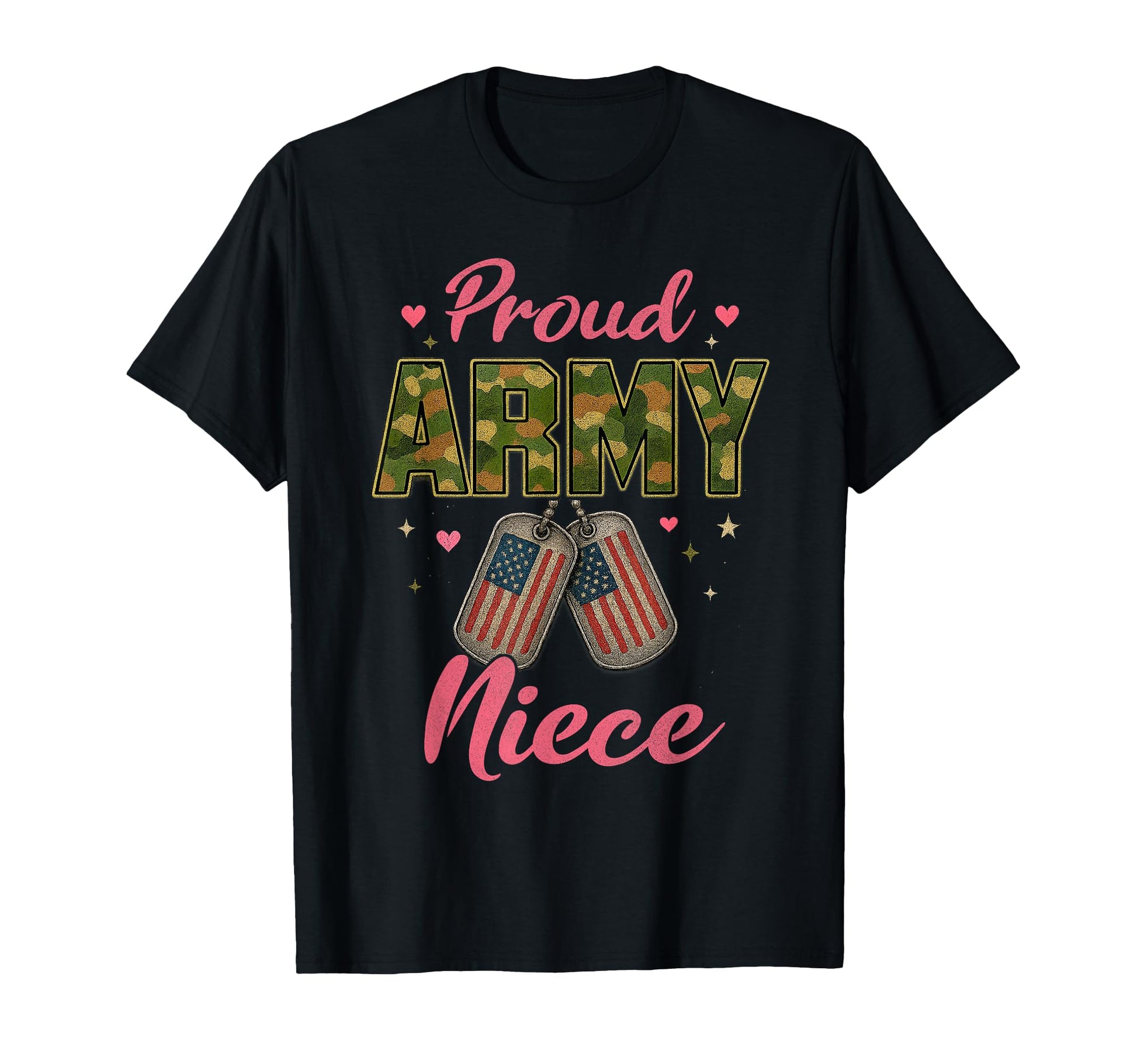 Camo American Flag Usa Camouflage Proud T-Shirt - Minimalist Print Unisex - T-Shirt, Sweatshirt, Hoodie