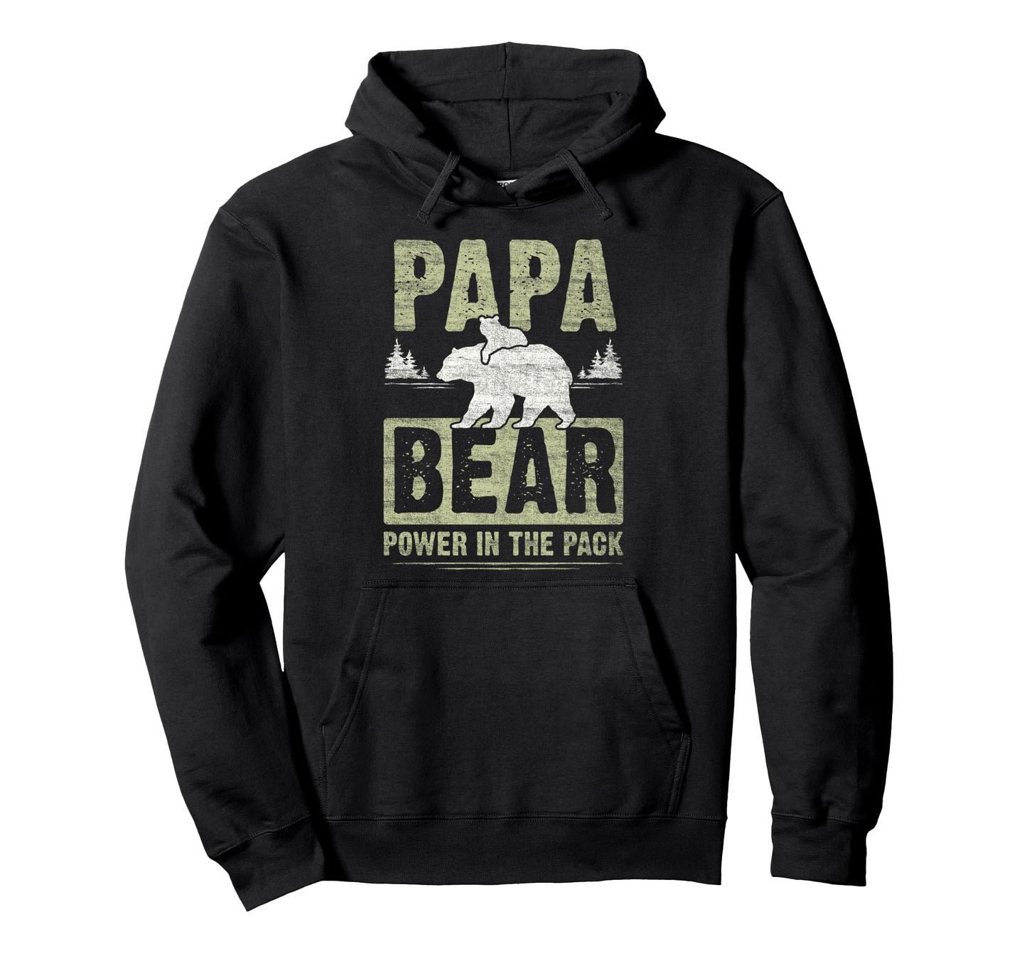 Papa Bear 1 Cub 1 Child Dad Grandpa Hoodie - Unique Graphic Men Women - T-Shirt, Sweatshirt, Hoodie