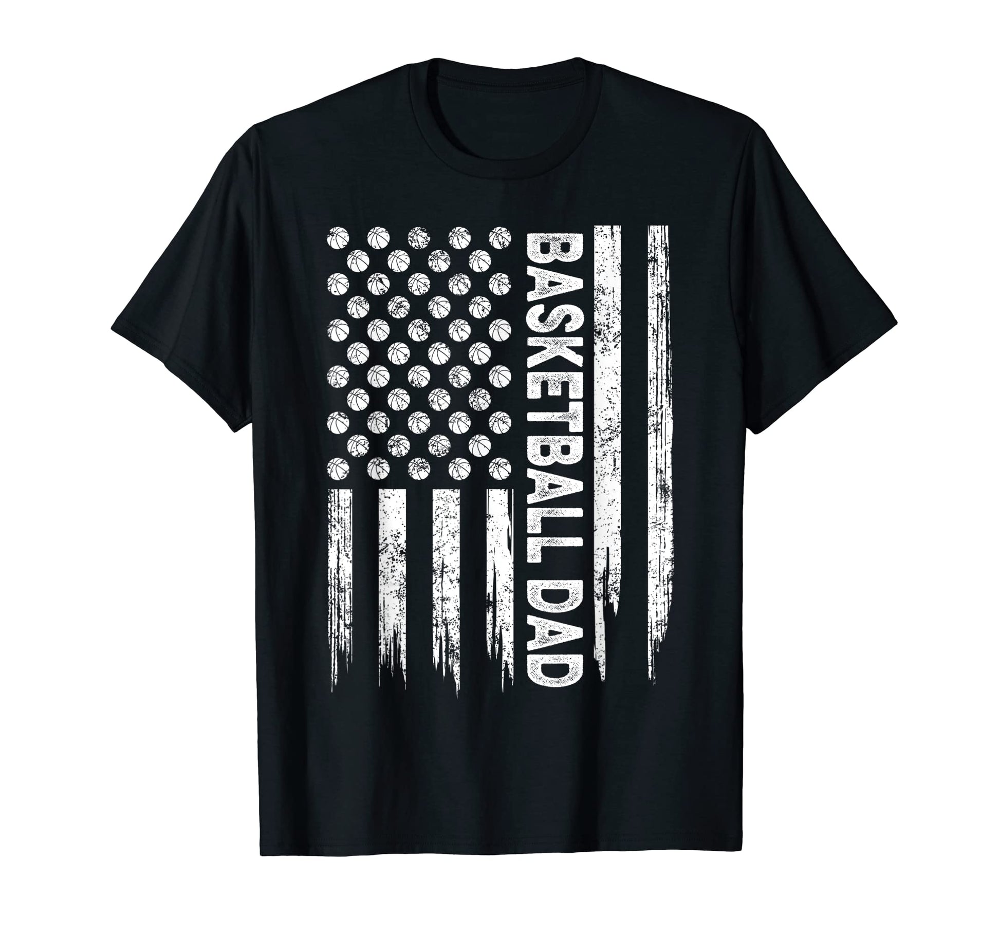Usa American Flag Basketball Dad T-Shirt - Novelty Apparel for Adults - T-Shirt, Sweatshirt, Hoodie