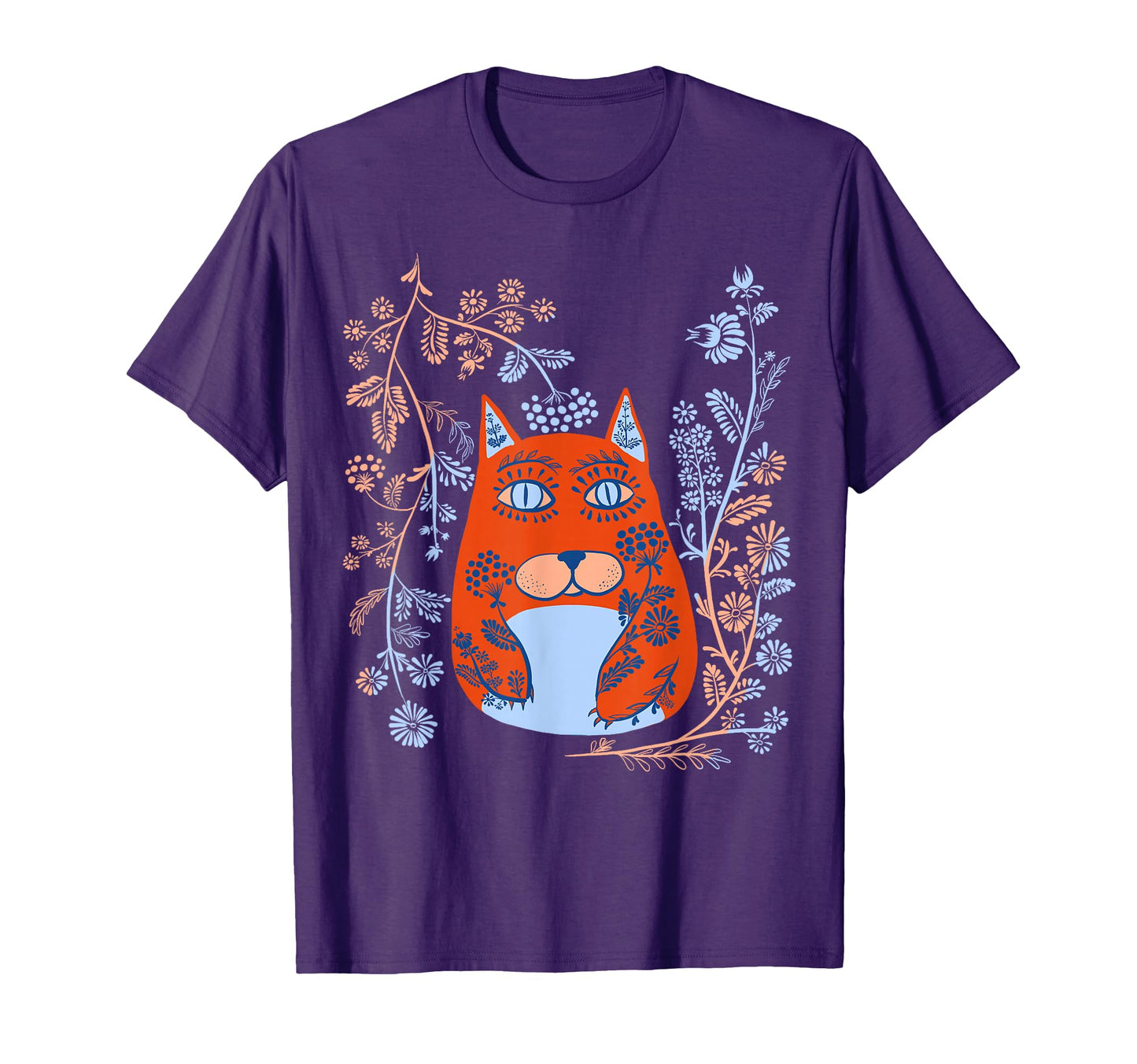 Magic Cat Floral Ukrainian Vyshyvanka T-Shirt - Graphic Print for Adults - T-Shirt, Sweatshirt, Hoodie