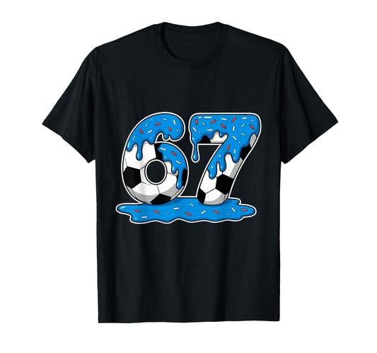 6 7 Soccer Ice Cream Drip Shirts T-Shirt - Graphic Print for Adults - T-Shirt, Sweatshirt, Hoodie