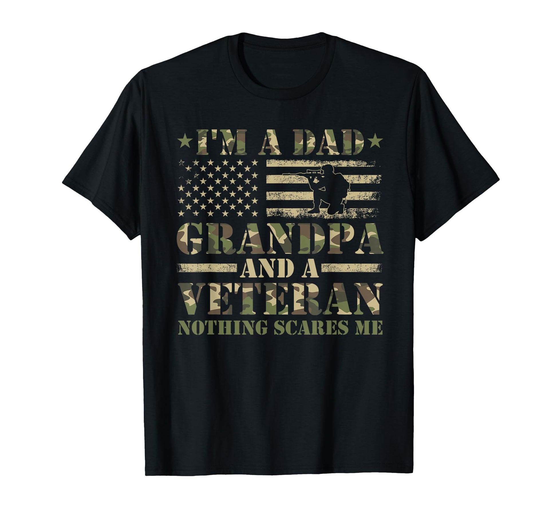 Funny Im Dad Grandpa And Veteran Camouflage T-Shirt - Graphic Print Unisex - T-Shirt, Sweatshirt, Hoodie