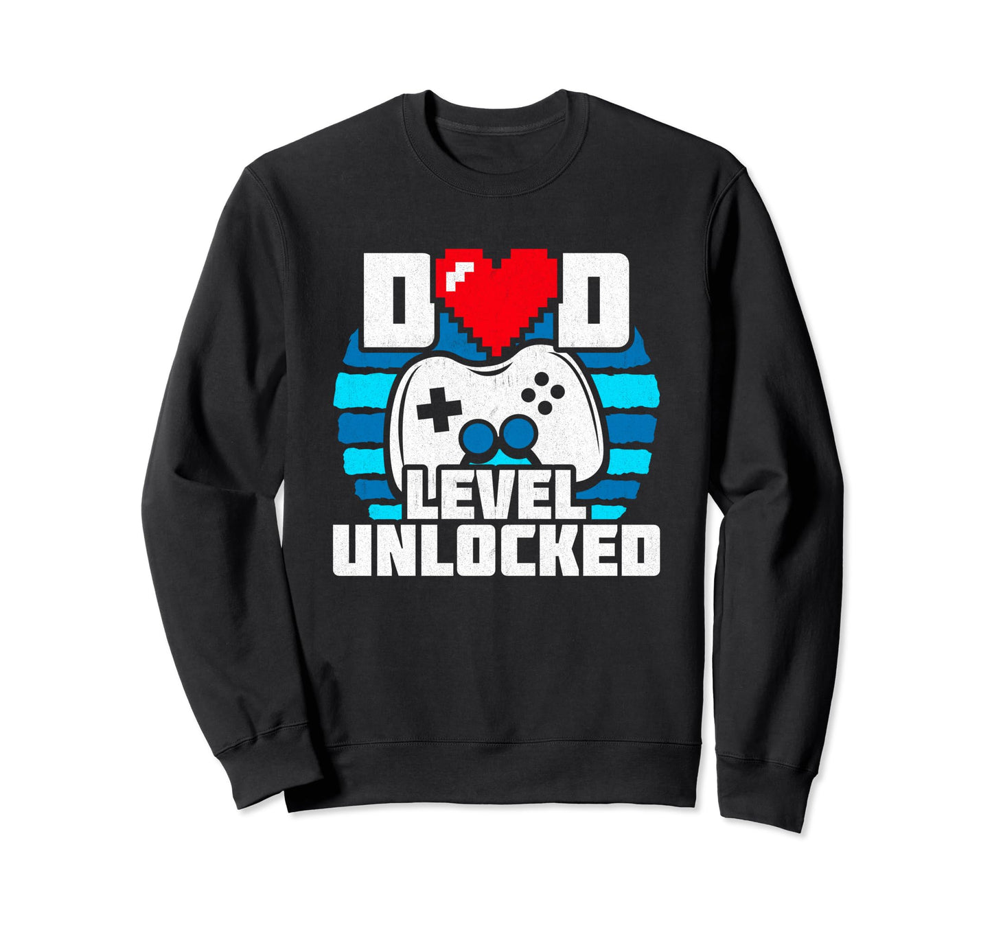 New Dad Level Unlocked Gamer Dad Sweatshirt - Unique Graphic Unisex - T-Shirt, Sweatshirt, Hoodie