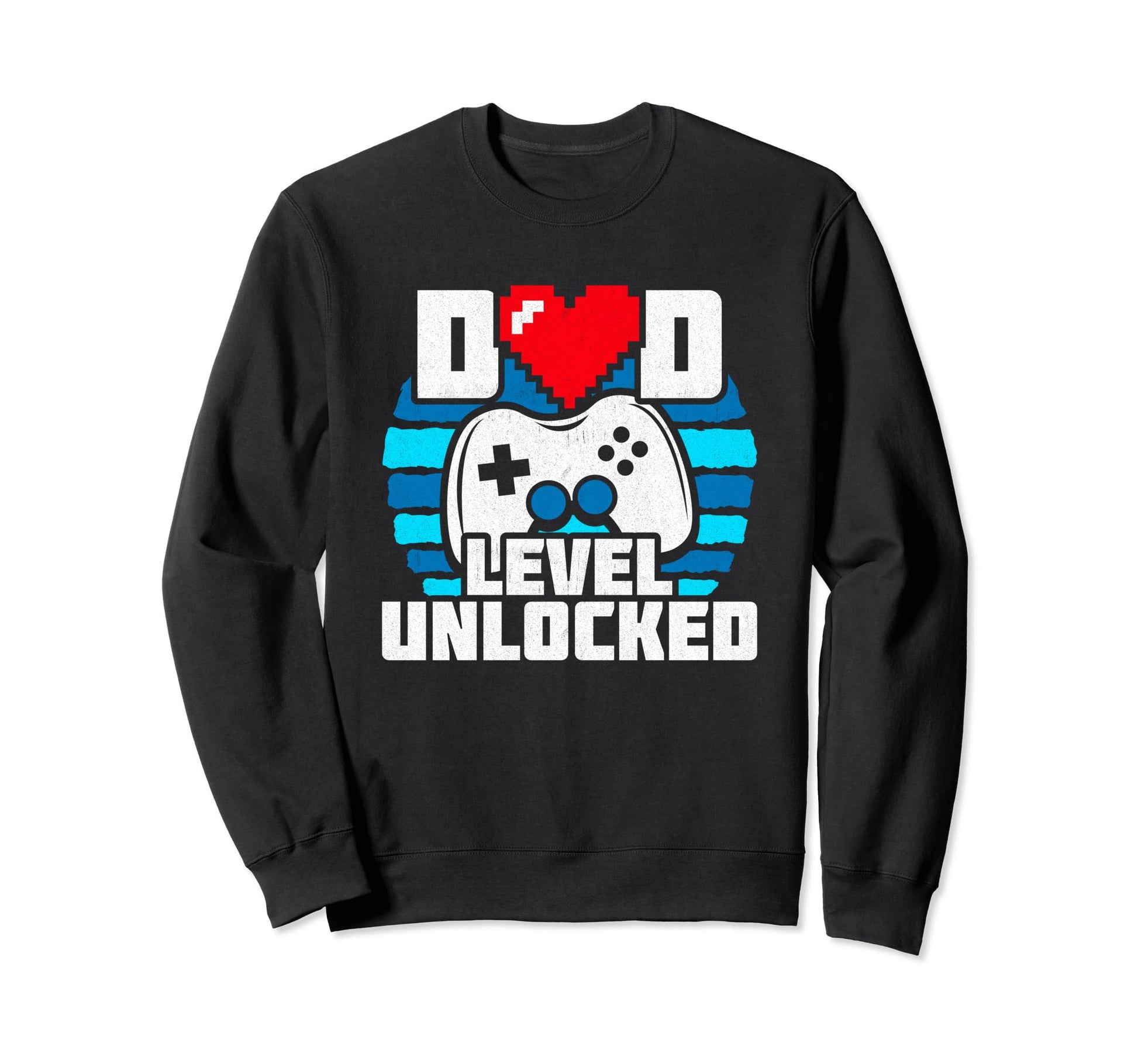 New Dad Level Unlocked Gamer Dad Sweatshirt - Unique Graphic Unisex - T-Shirt, Sweatshirt, Hoodie